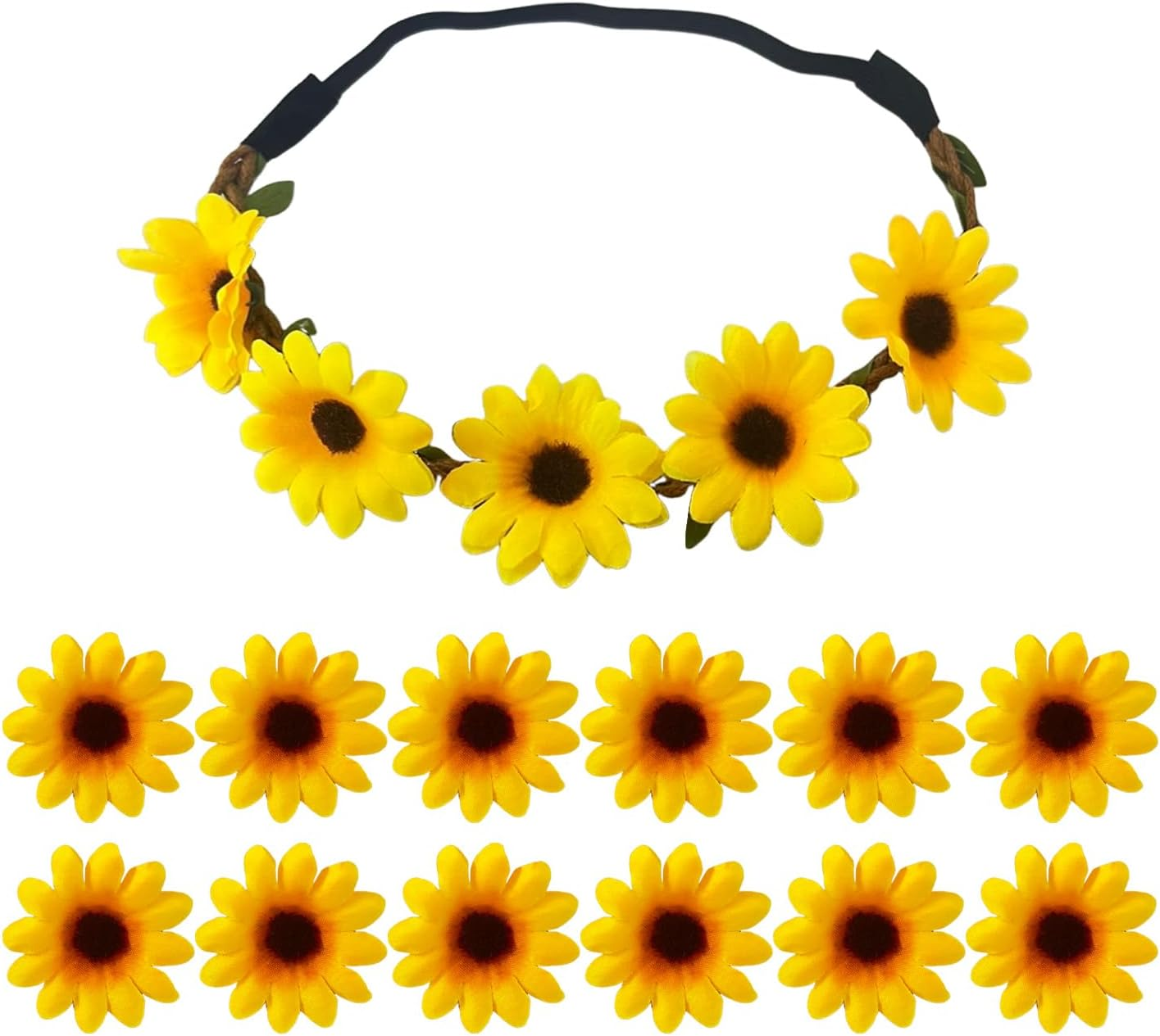 1 X Daisy Hairband and 12 X Daisy Small Hair Pins, Women'S Hair Accessories, Creative Design Hair Accessories, Party Hair Accessories, Clothing Accessories image number 4