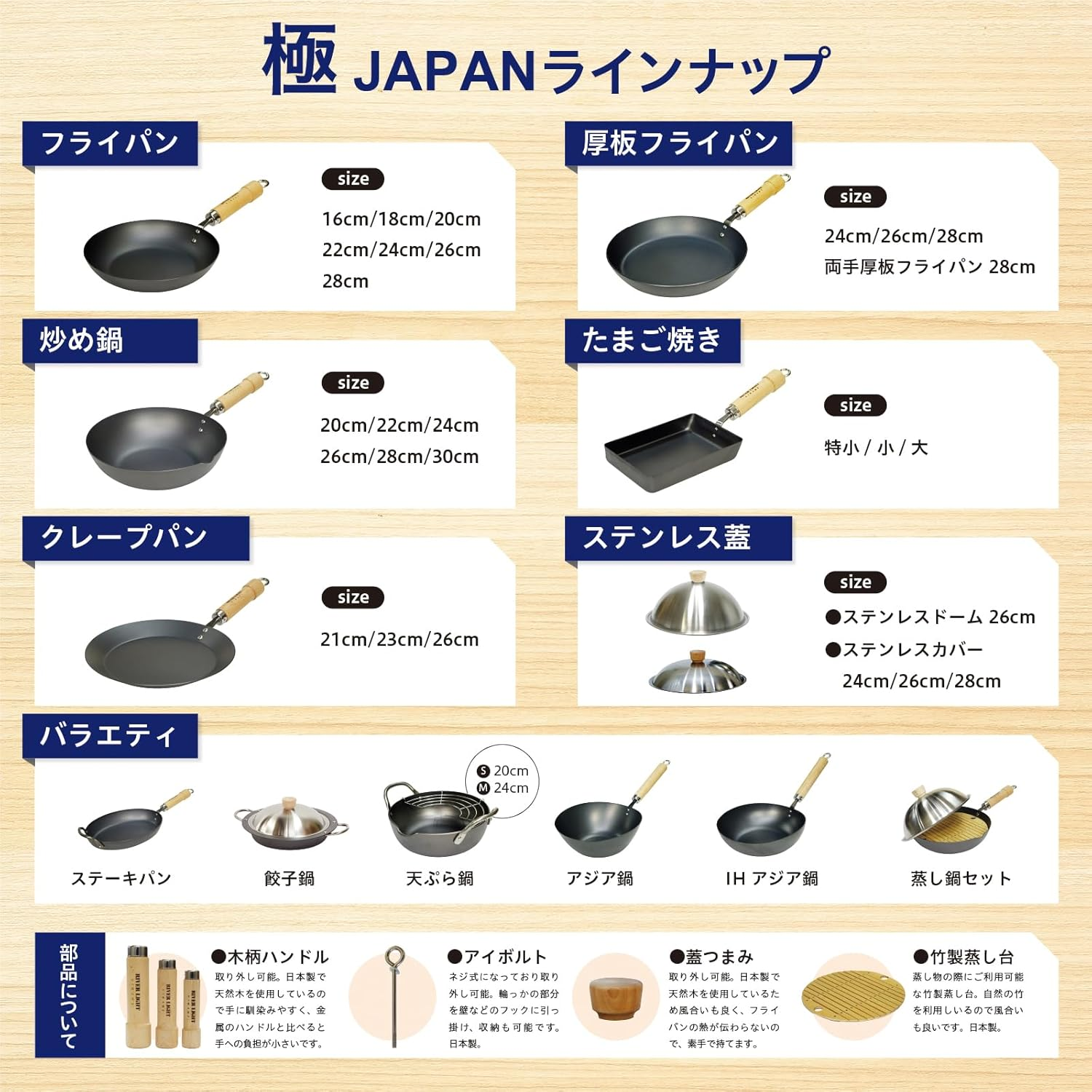 Riverlight JS2328 Kyoku Japan Iron Thick Plate Frying Pan with Lid Set, 11.0 Inches (28 Cm), Iron Nitride, Nitriding, IH Compatible, Rust Resistant, Made in Japan image number 5