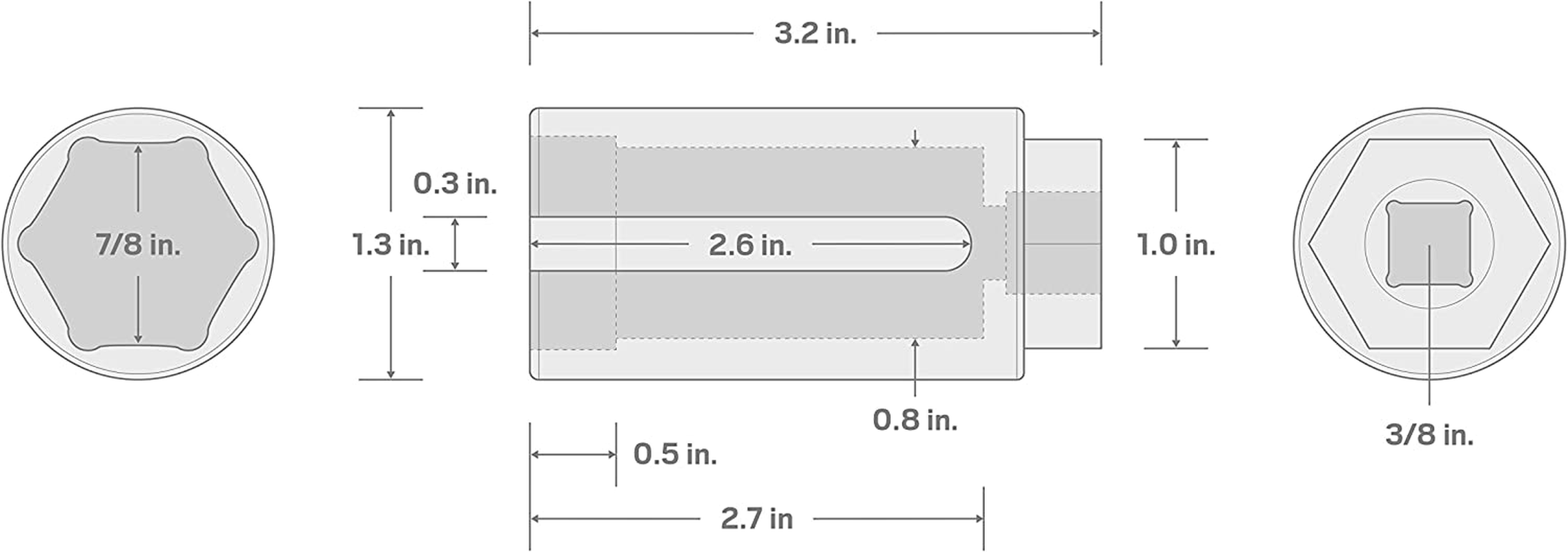Drive Oxygen Sensor Socket image number 1