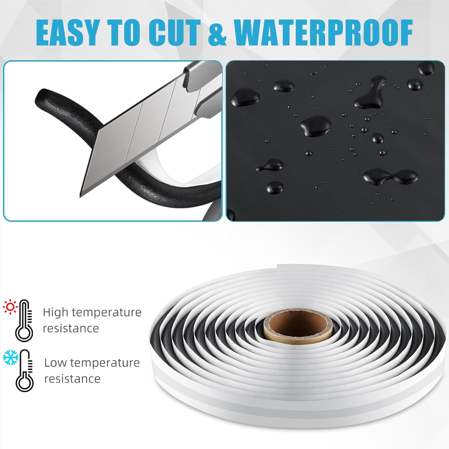 TAGLLY Butyl Sealant Tape, 13Ft Butyl Rubber Sealant Headlight Glue Sealant Rope for Automotive (Car, RV, Marine) for Installing Car Part, Windows, Doors and Windshield Etc. image number 3