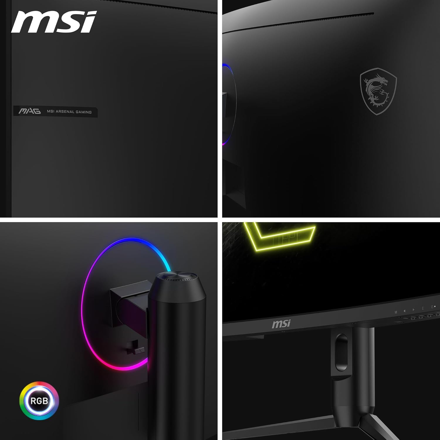 MSI MAG 342CQR E2 34 Inch UWQHD Curved Gaming Monitor - 1500R 3440 X 1440 VA Panel, 180 Hz / 1Ms (MPRT), Adaptive Sync - DP 1.4A, HDMI 2.0B CEC image number 2