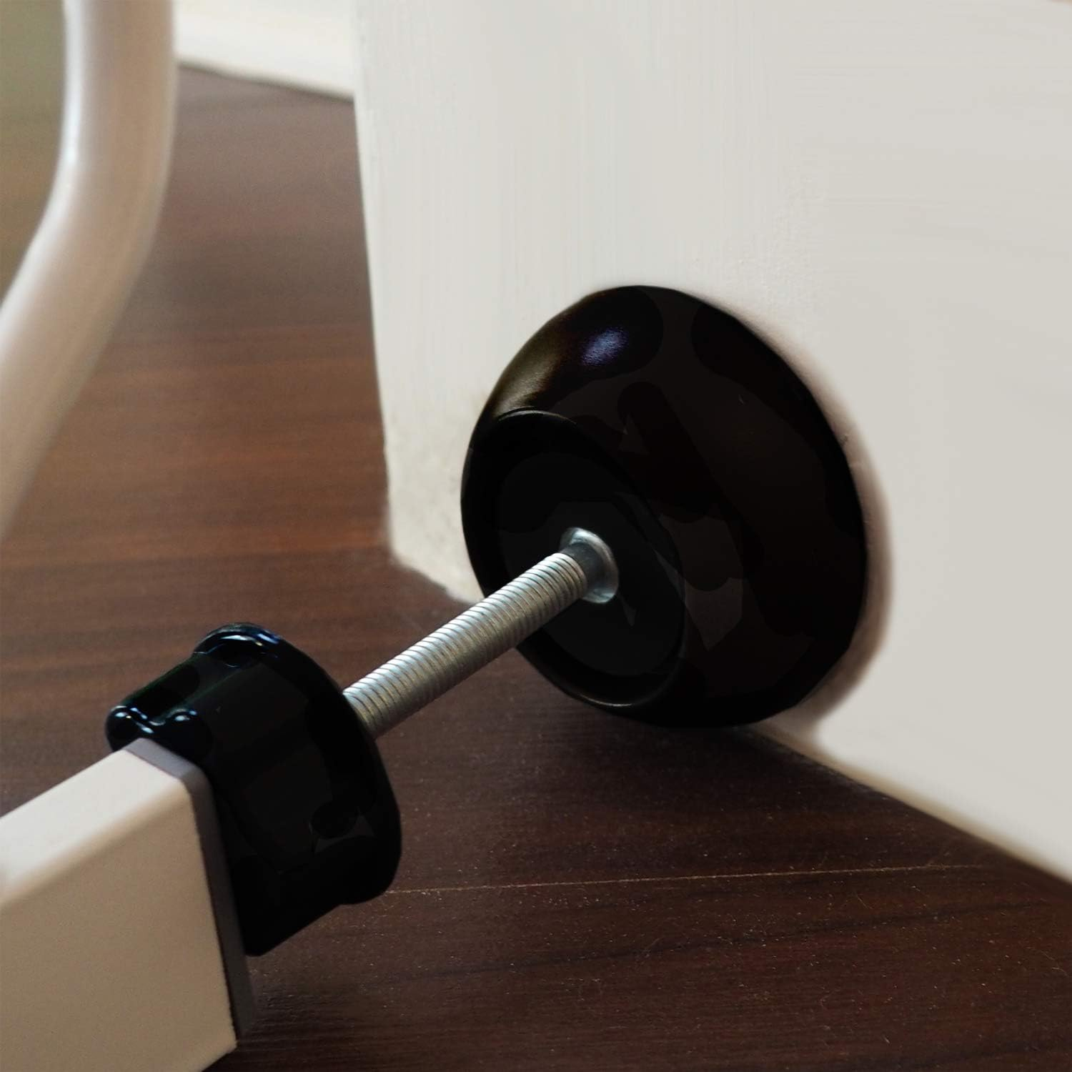 Small Wall Protector 4 Pack - Black - Cup Pads to Guard Your Walls from Pressure Mounted Baby Gates, Pet Gates, Safety Gates, Shower Curtain Rods, and More (4 Pack, Black)