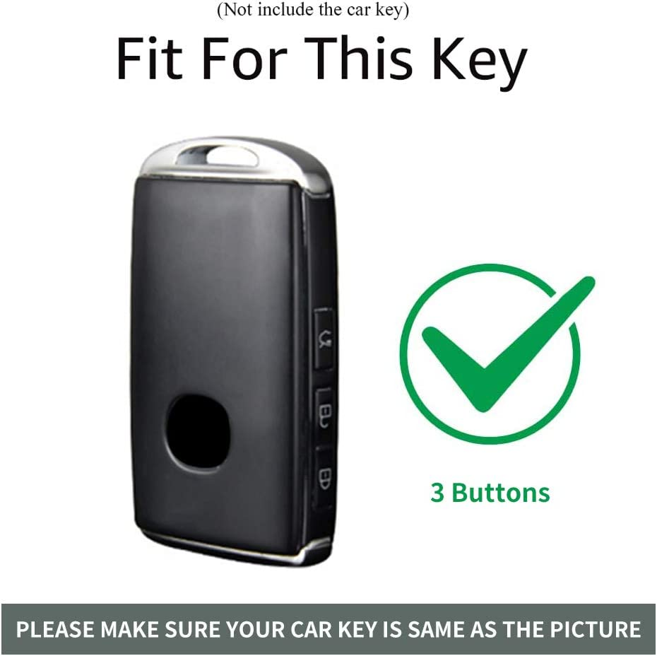 Ontto for Mazda 3 Alexa Car Key Cover Keyring for Mazda 3 CX-30 CX-5 CX-9 Mazda 3 Sedan 2019 2020 Key Fob 3 Buttons Accessories Remote Key Shell Keychain Key Holder Smart Key Protector-Carbon Red A image number 1