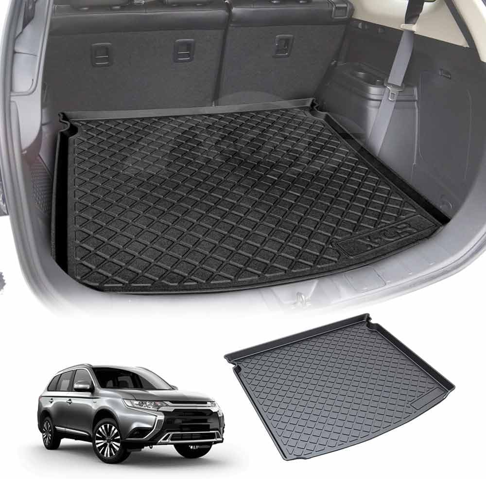 X-CAR Cargo Trunk Rubber Waterproof Mat Boot Liner Compatible with Mitsubishi Outlander 2012 2013 2014 2015 2016 2017 2018 2019 2020 ZJ ZK ZL image number 3