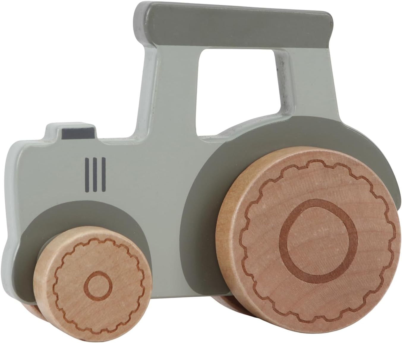 Little Dutch Little Farm Wooden Tractor Toy image number 2