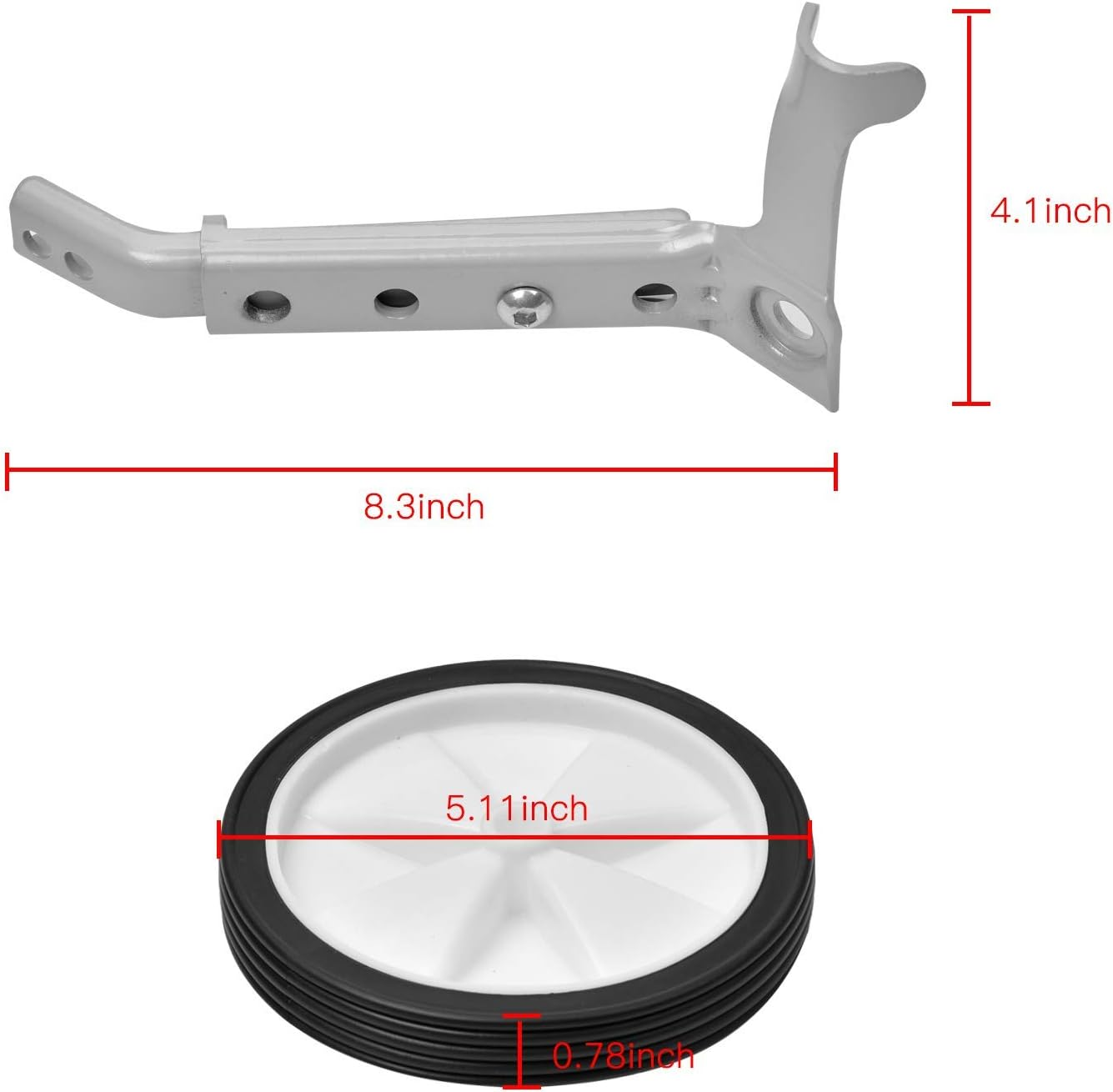 HOMEE Bicycle Training Wheels, Variable Speed Kids Bicycle Stabilizers Mounted Kit, Fit for 18 20 22 Inch Bikes (1Pair）