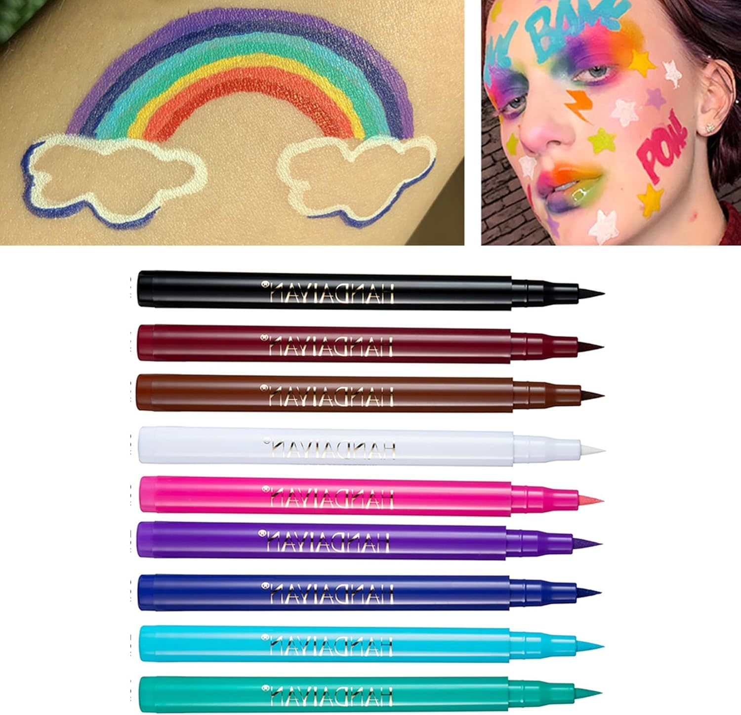 Coloured Eyeliner, Waterproof Liquid Eyeliner All Day Long-Lasting, Red Eye Liner Pen for Eye Makeup &ndash; Smooth, Smudge-Proof, Highly-Pigmentedd image number 5