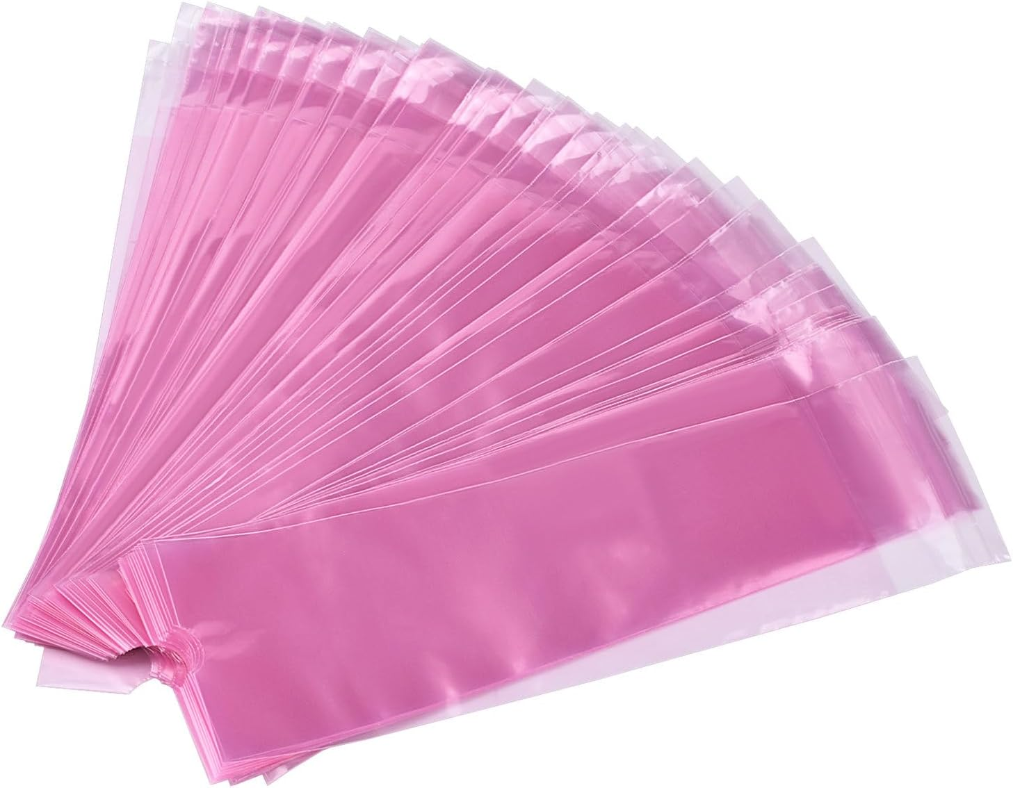 ATOMUS Tattoo Machine Covers with Self-Adhesive Strip 100Pcs 2.5&times;8.6 Inch Sealable Tattoo Pen Covers Bags Sleeves for Cartridge Pen Tattoo Machine Tattoo Supplies & Accessories (Pink)