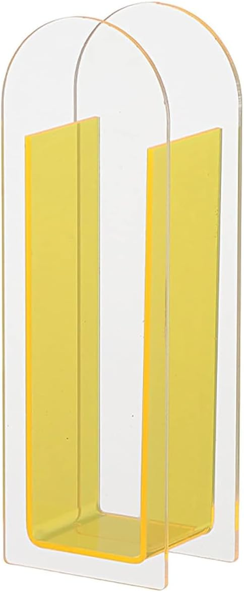 AIMALL Acrylic Transparent Vase for Flower Arrangement, Creative Colourful Desktop Decoration Fish Tank Style, for Dried or Fresh Flowers, 8.27In and 8.7In Home Ornament - Handheld Model-Green image number 5