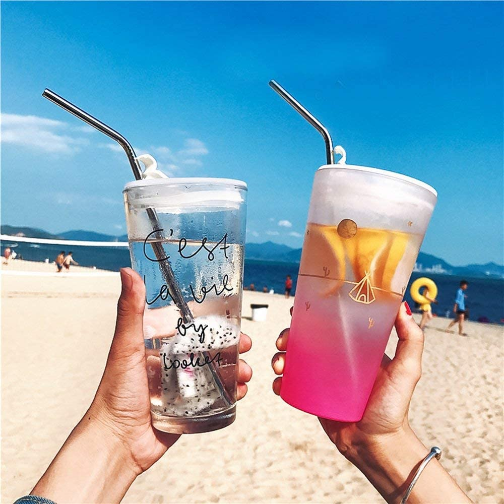 ALINK 10-Pack Reusable Stainless Steel Metal Straws,2 Metal Boba Tea Smoothie Straws,10.5"*6Mm Drinking Tumbler Straws for Yeti, RTIC, Starbucks Jars, Mason Tumblers with 2 Cleaning Brush and Case image number 4