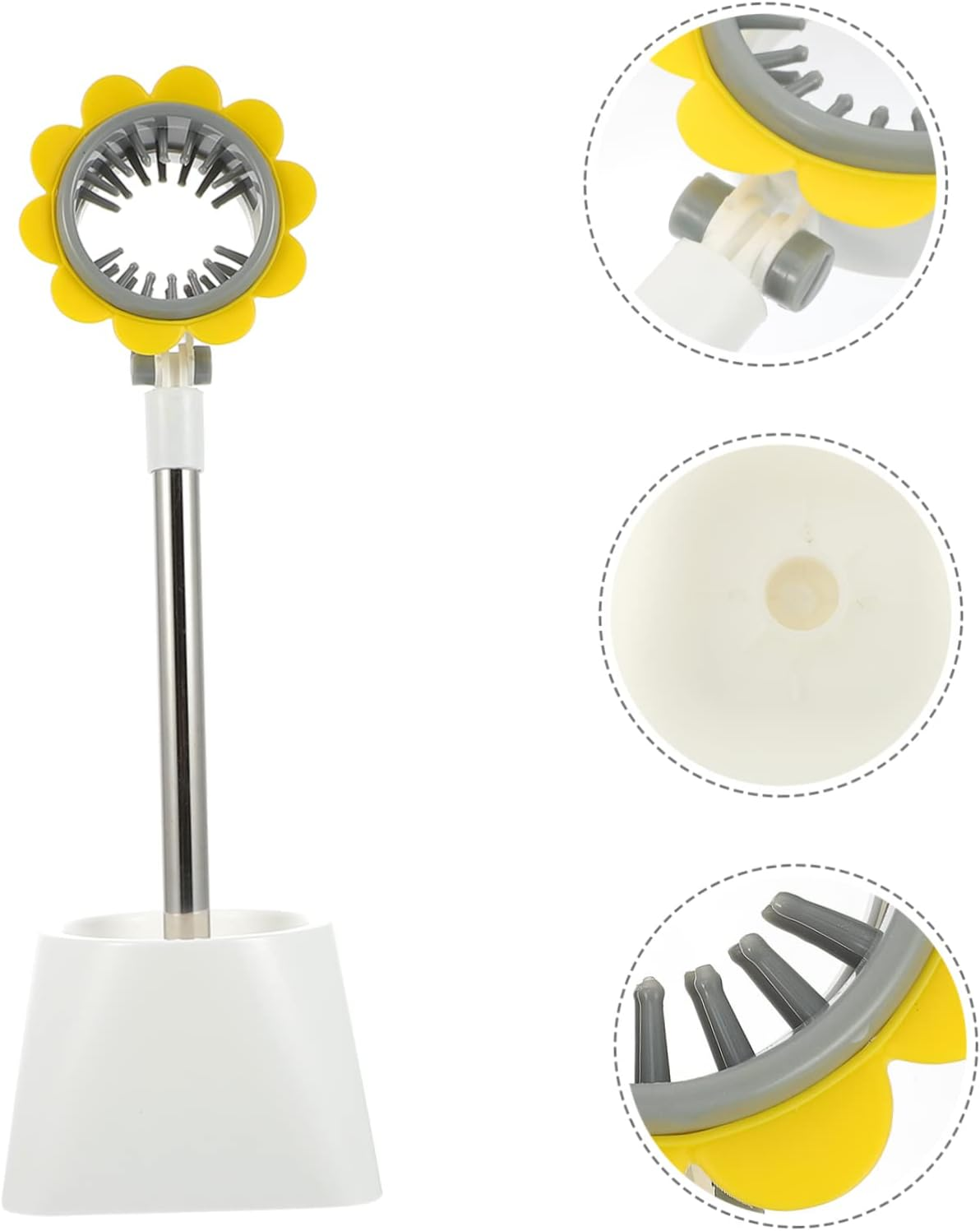 Punch-Free Hair Dryer Holder Floor-Standing Rack with Practical Storage and Easy Installation, Sturdy Hair Dryer Stand for Home Bathroom Organization and Pet Grooming Random Color - White image number 2