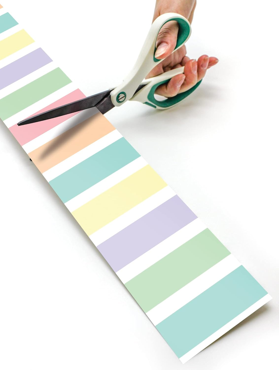 Teacher Created Resources Pastel Pop Stripes Straight Rolled Border Trim - 50Ft - Decorate Bulletin Boards, Walls, Desks, Windows, Doors, Lockers, Schools, Classrooms, Homeschool & Offices image number 2