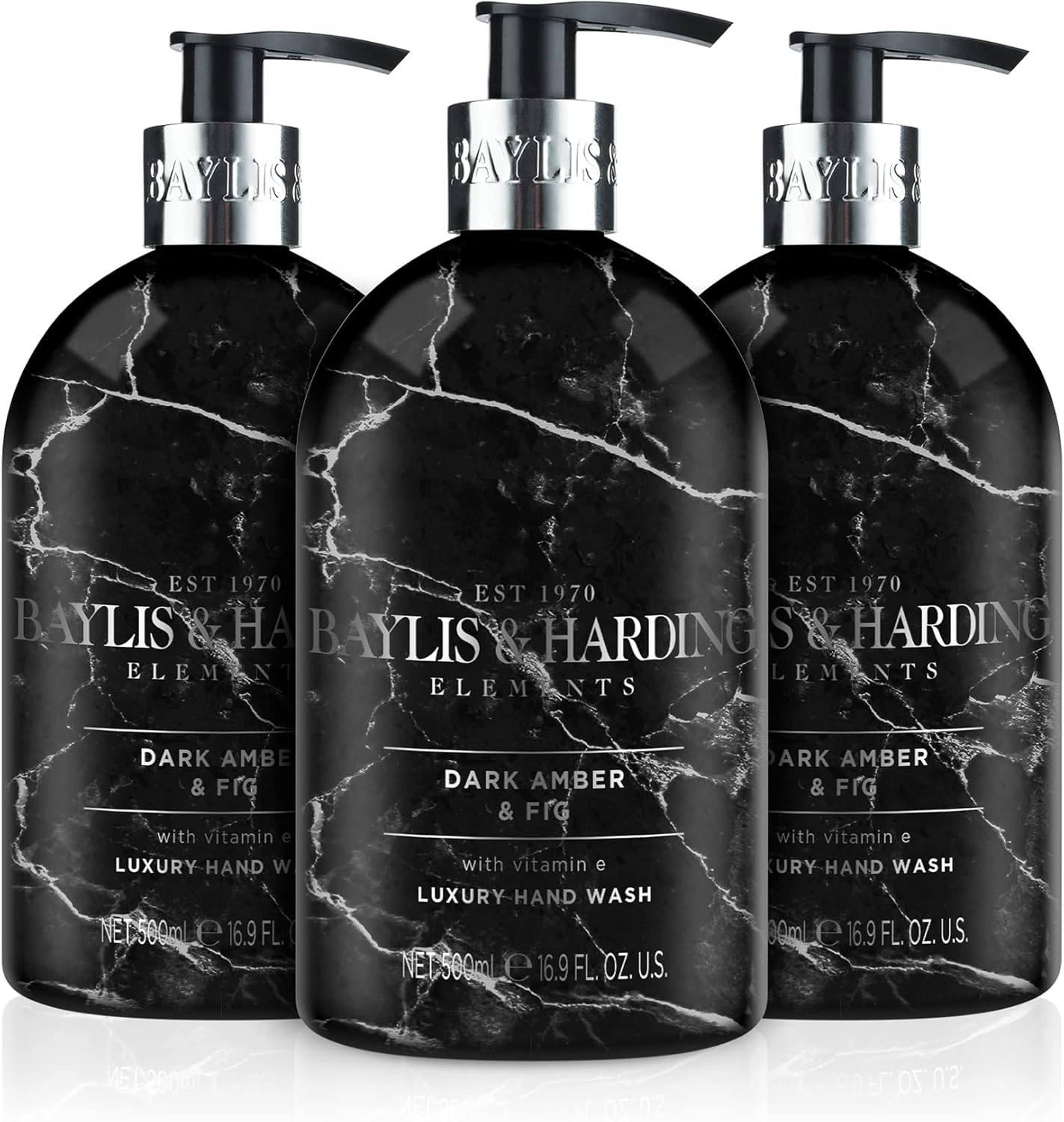 Baylis & Harding Elements Pink Blossom and Lotus Flower Hand Wash, 500 Ml (Pack of 3) - Vegan Friendly