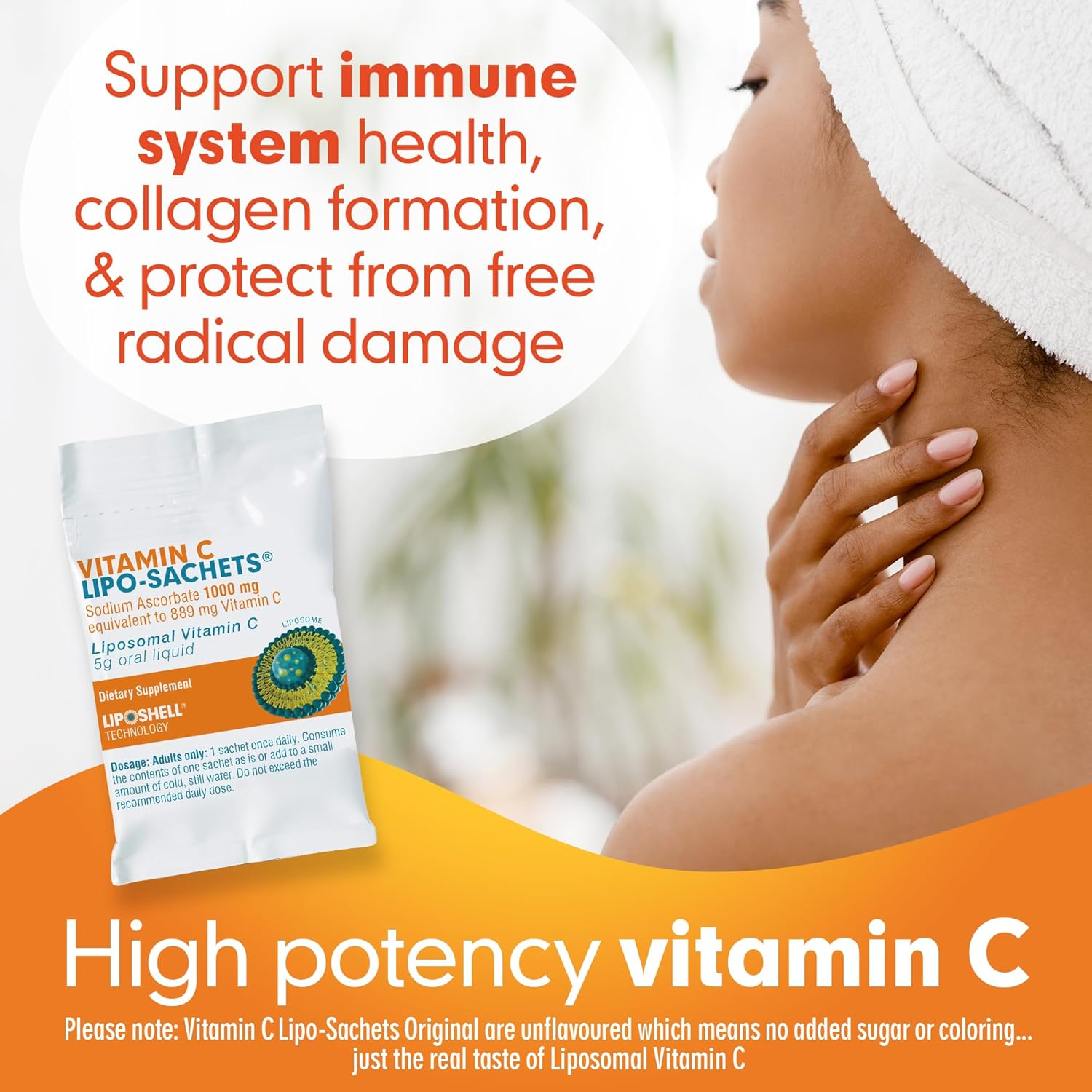 Lipo-Sachets Liposomal Vitamin C - 1,000Mg per Serving for Immune and Collagen Support - High Absorption - GMO Free, No Added Sugar, Vegan - 30 Liposomal Liquid Vitamin C Packets image number 2