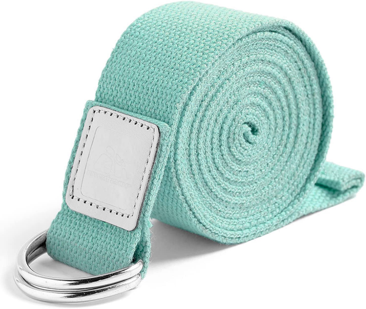 METEOR Essential Yoga Strap, Yoga Belt, Stretch Band, Extra Thick D-Buckles, Yoga Straps for Yoga, Pilates, Rehab, Therapy, Stretching, Posture Correction - Dual - Pink Blue image number 5