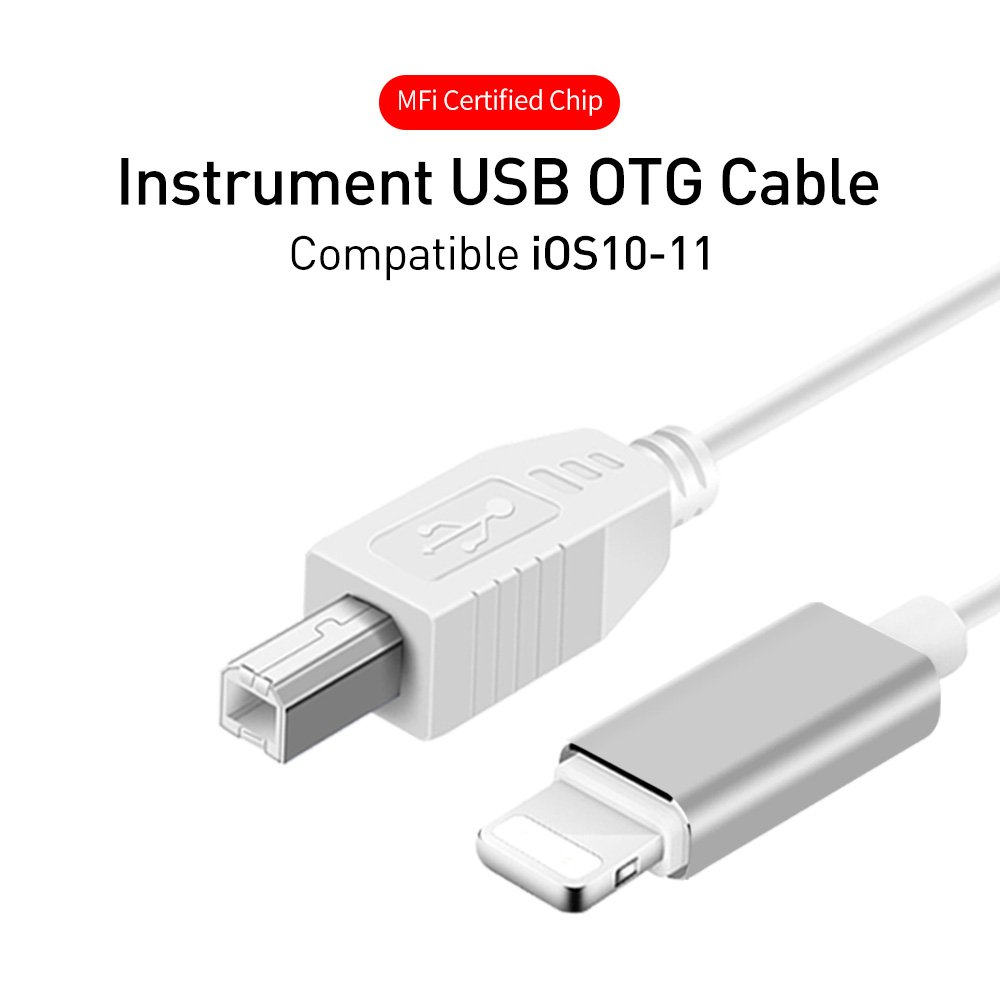 Meloaudio USB 2.0 Cable Type B to Midi Cable OTG Cable Compatible with Ios Devices to Midi Controller, Electronic Music Instrument, Midi Keyboard, Recording Audio Interface, USB Microphone，5Ft image number 5