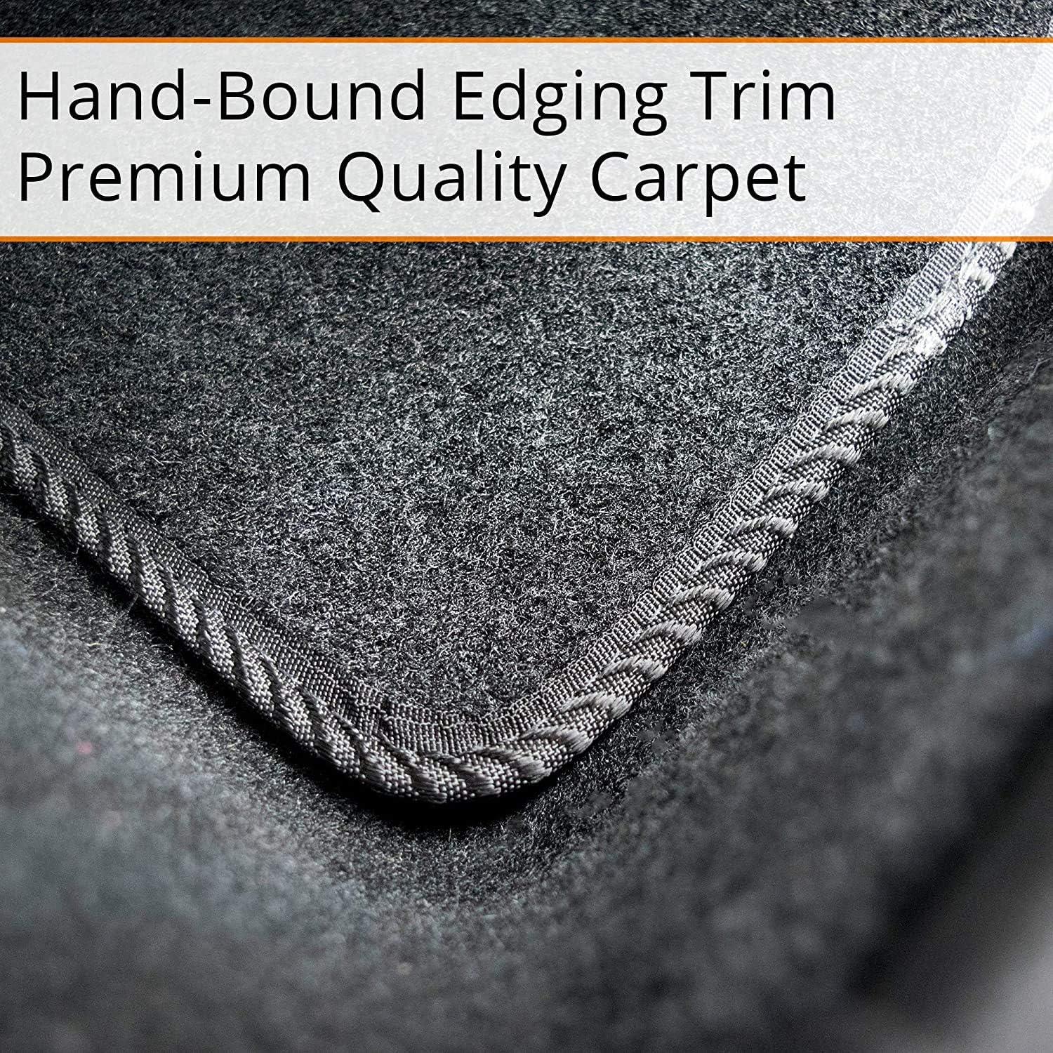 Fully Tailored Deluxe Car Mats for Nissan Qashqai 2014-On, Set of 4, Black with Black Trim with 2 Safety Clips in Drivers Mat image number 3