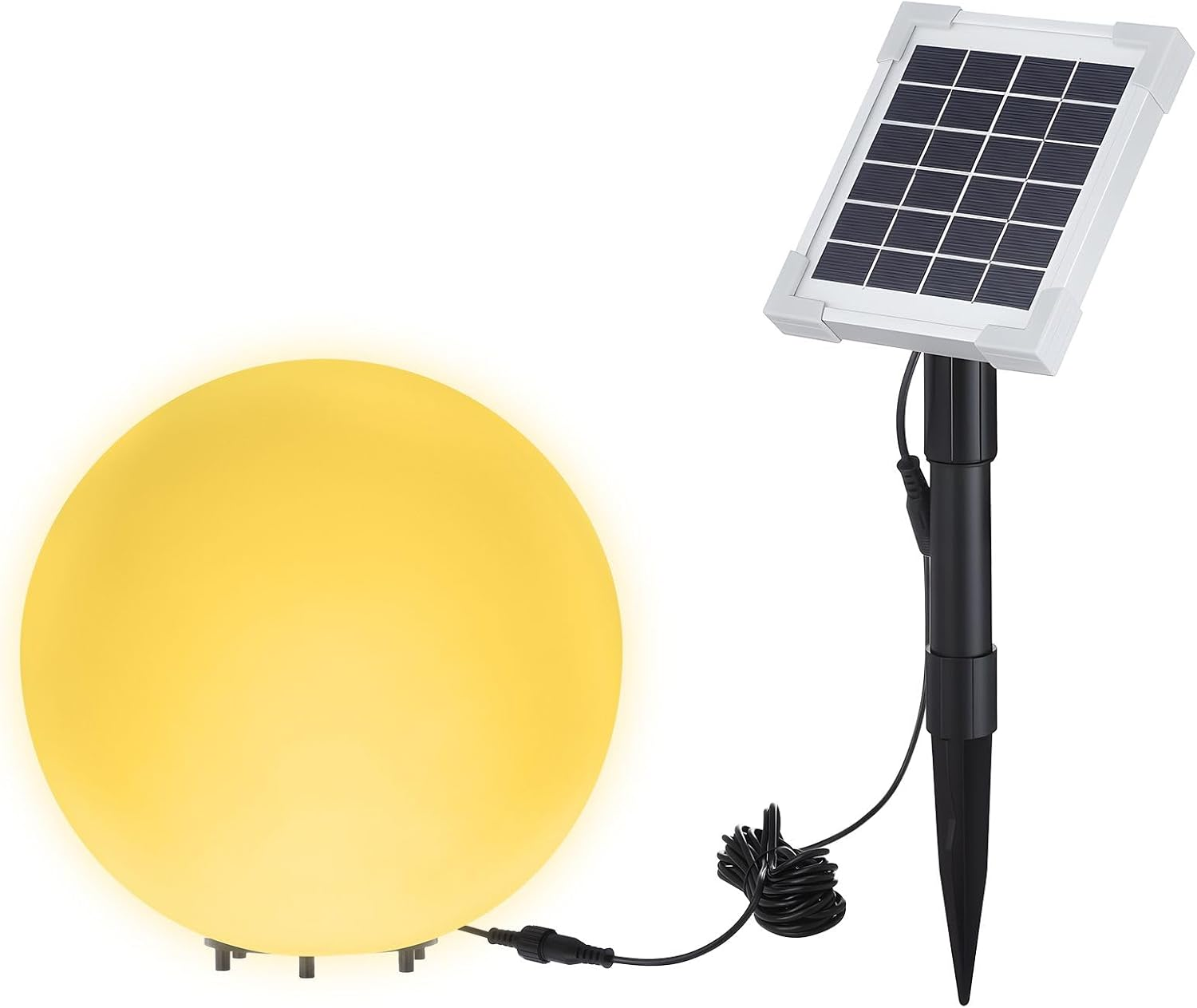 Garden Solar Light Outdoor RGB LED 9 Colour Changing Weatherproof Landscape Colourful Ball Lamp Decoration 40Cm Energy Powered Rechargeable Lighting