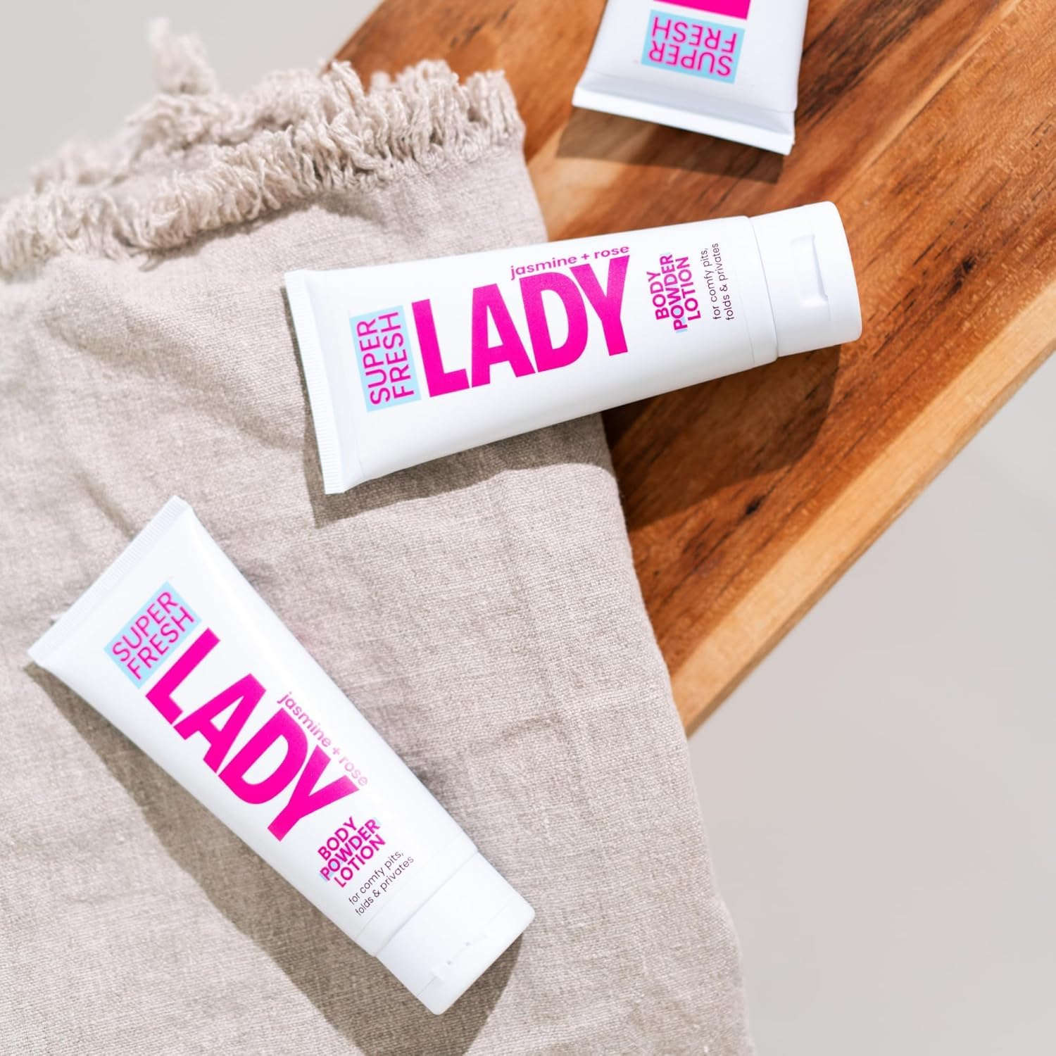 Body Powder Lotion and Deodorant for Women Aluminum Free Powder Cream for Privates Body and Lady Parts Jasmine Rose Scented Feminine Care for Odor and Chafing Relief 4 Oz Travel Friendly Tube image number 5