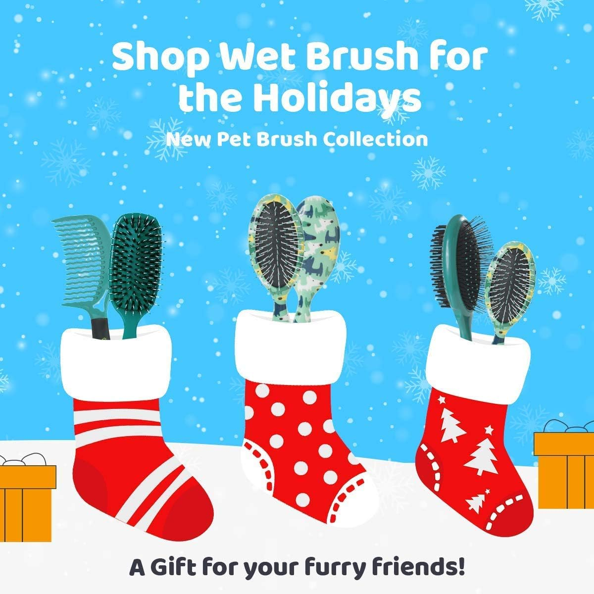 Wet Brush Pet Brush, Smooth & Shine Dog and Cat Brush - Teal (BPET833TEAL) image number 2