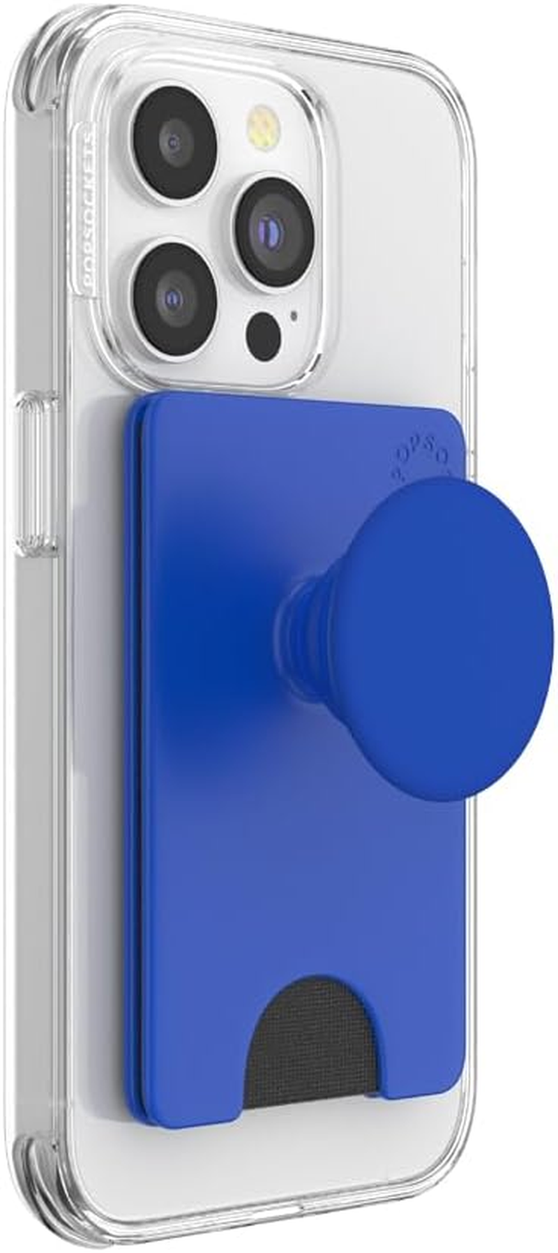Popsockets Phone Wallet with Expanding Grip, Phone Card Holder, Wireless Charging Compatible, Wallet Compatible with Magsafe, into the Woods - Cobalt