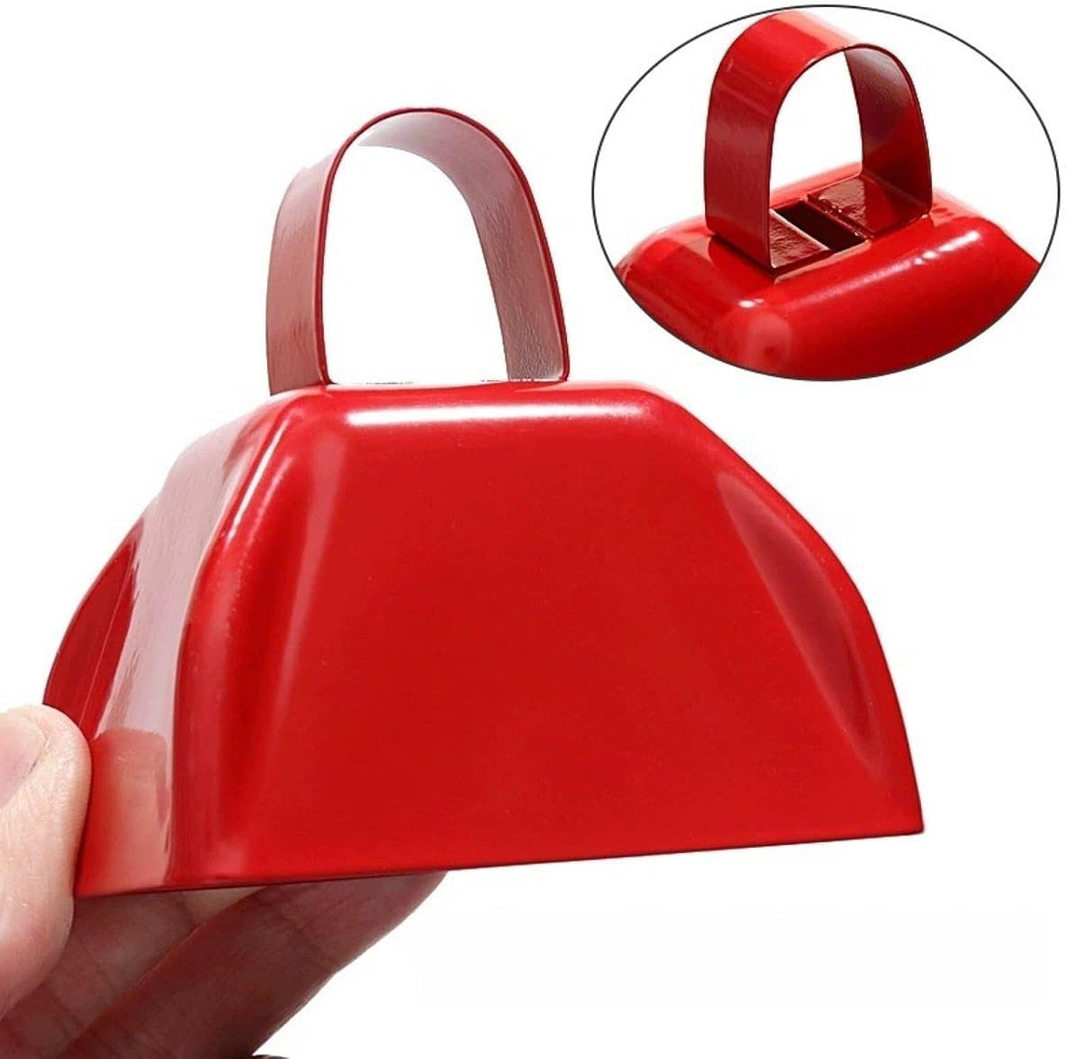 Yunhgft Metal Cowbell, 7.4 X 6 X 7.5 Cm, for Parties, Cheering, Graduation, Red - Red image number 6