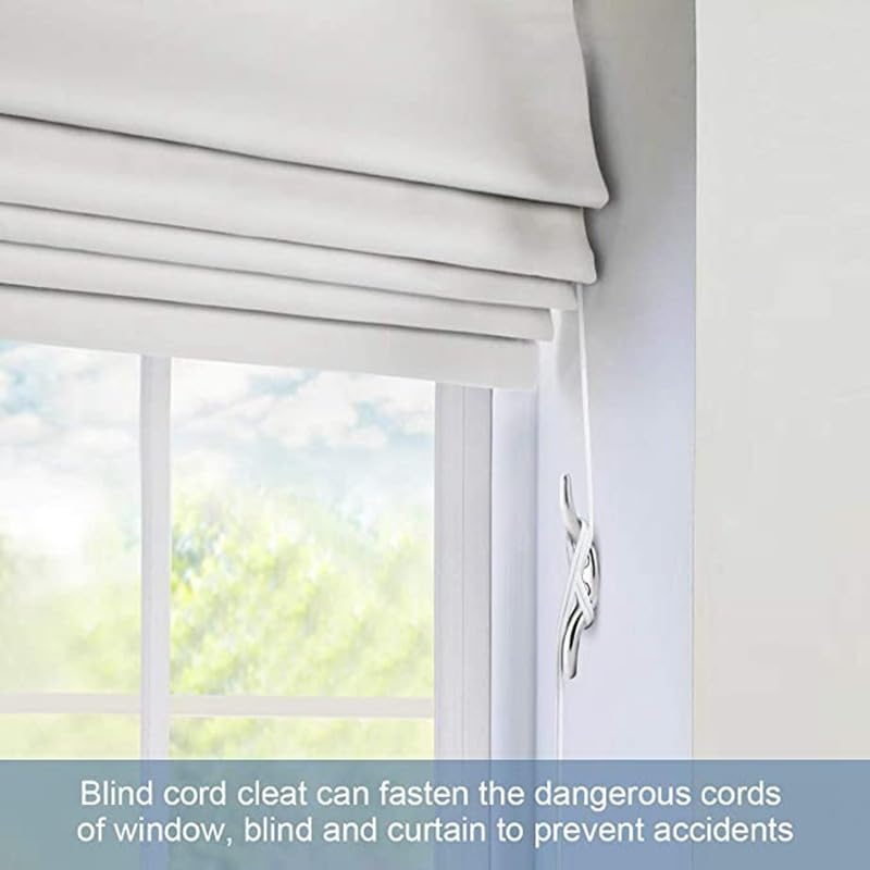 16 Pcs Blind Cord Cleat,Blind Accessories Hooks,Blind Cord Winder Rope Cleat Hook,Zinc Alloy Blind Cord Holder with Screws Blind Cord,Screws Blind Cord Cleat,Blind Cord Winder Rope Cleat Hook image number 4