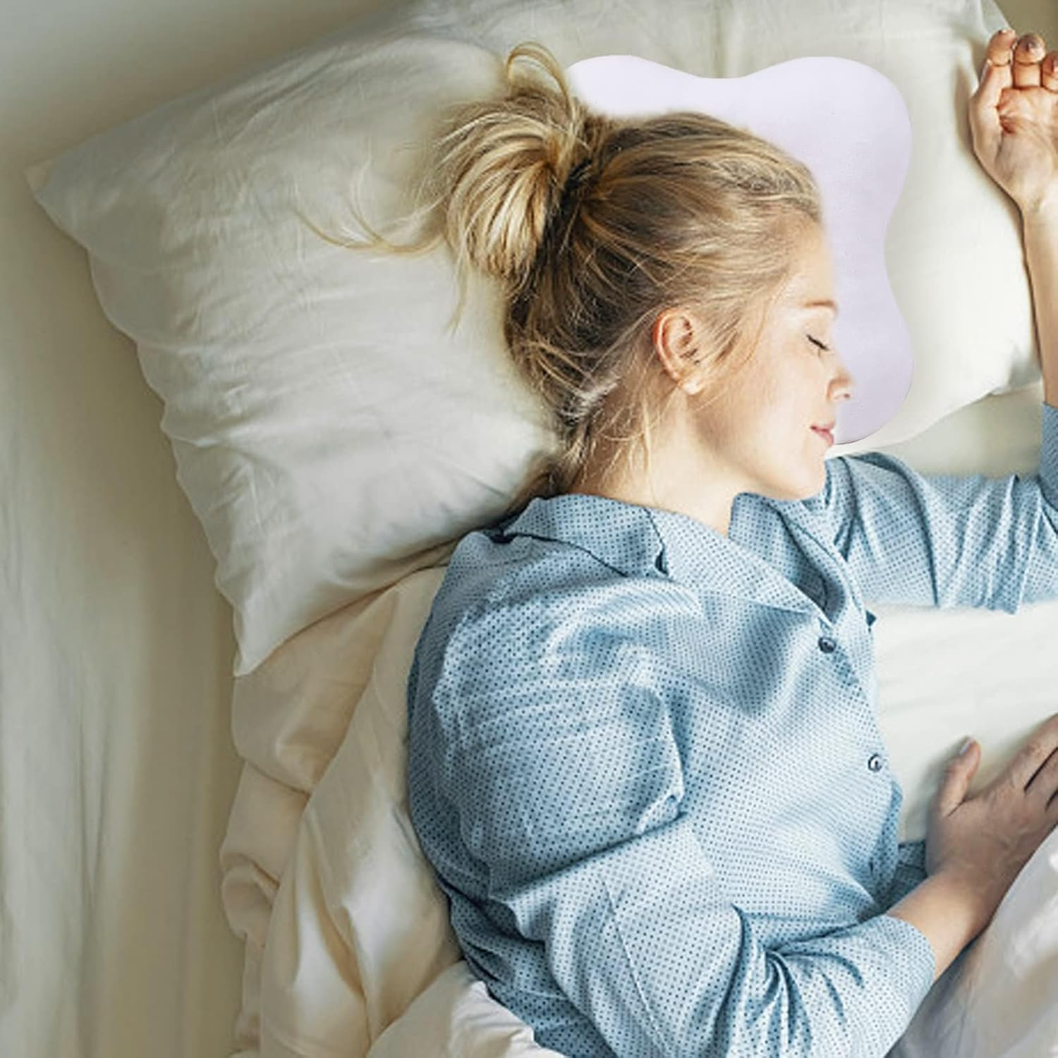 Ear Piercing Pillow, Donut Pillow for Side Sleepers, Surgery Recovery & Piercing Pillow with Hole for Pain & Pressure Relief, Soft Contoured Ear Protection Cushion image number 5