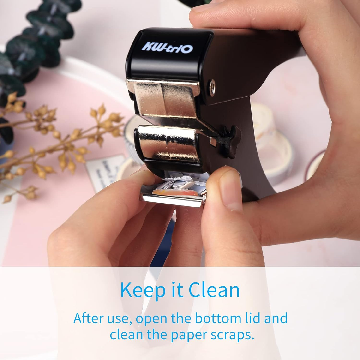 Nurdo Heavy-Duty Slot Metal Single Hole Puncher 1-Hole Paper Punch 10 Sheet Capacity for ID Card PVC Photo Slot and Paper Chipboard Art Project Documents Office School Home Supplies image number 2