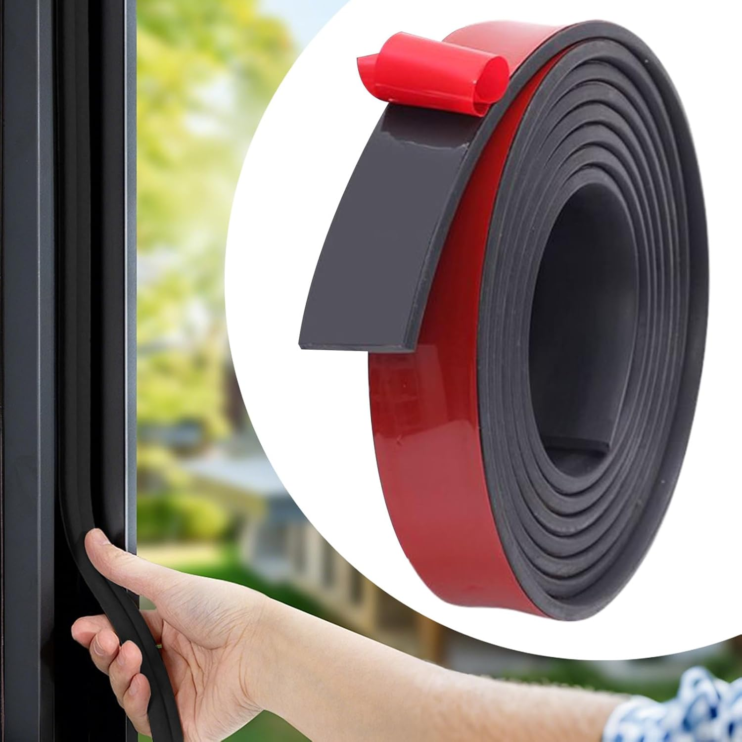 Rubber Grip Tape - Crafts Protection Sheets | Water-Resistant Adhesive Strip Rubber Non-Slip Window Liner Sealing Car Insulation for Home Vehicle image number 1