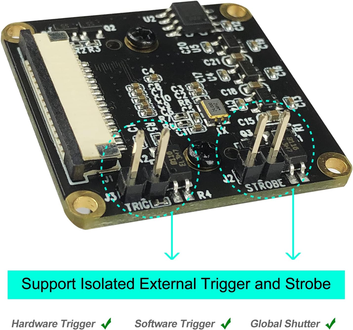 Raspberry Pi Camera OV9281 up to 453Fps External Trigger Stream Mode Monochrome Global Shutter Sensor 1Mpixel for Rasp Pi 4B 3B+ 3B 3A+ CM3+ CM3 Pi Zero W,Support Bullseye Libcamera (Black) image number 5