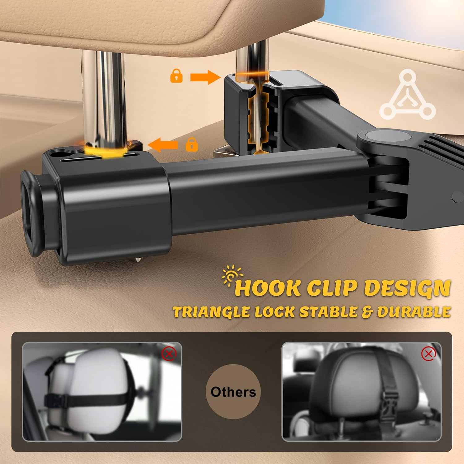 Baby Car Mirror with Light, 11 LED Modes, 360&deg; Rotatable, Remote Control, Wide Angle, Shatterproof, Easy Install, Black, Rear Car Mirror image number 5