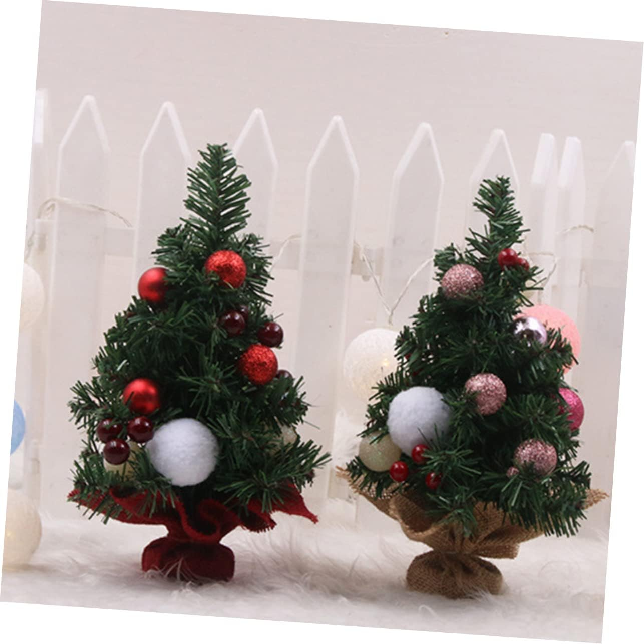 Mini Christmas Tree Christmas Tree Simulation for Tabletop Decor Slim for Home Office Hotel Window Display image number 3