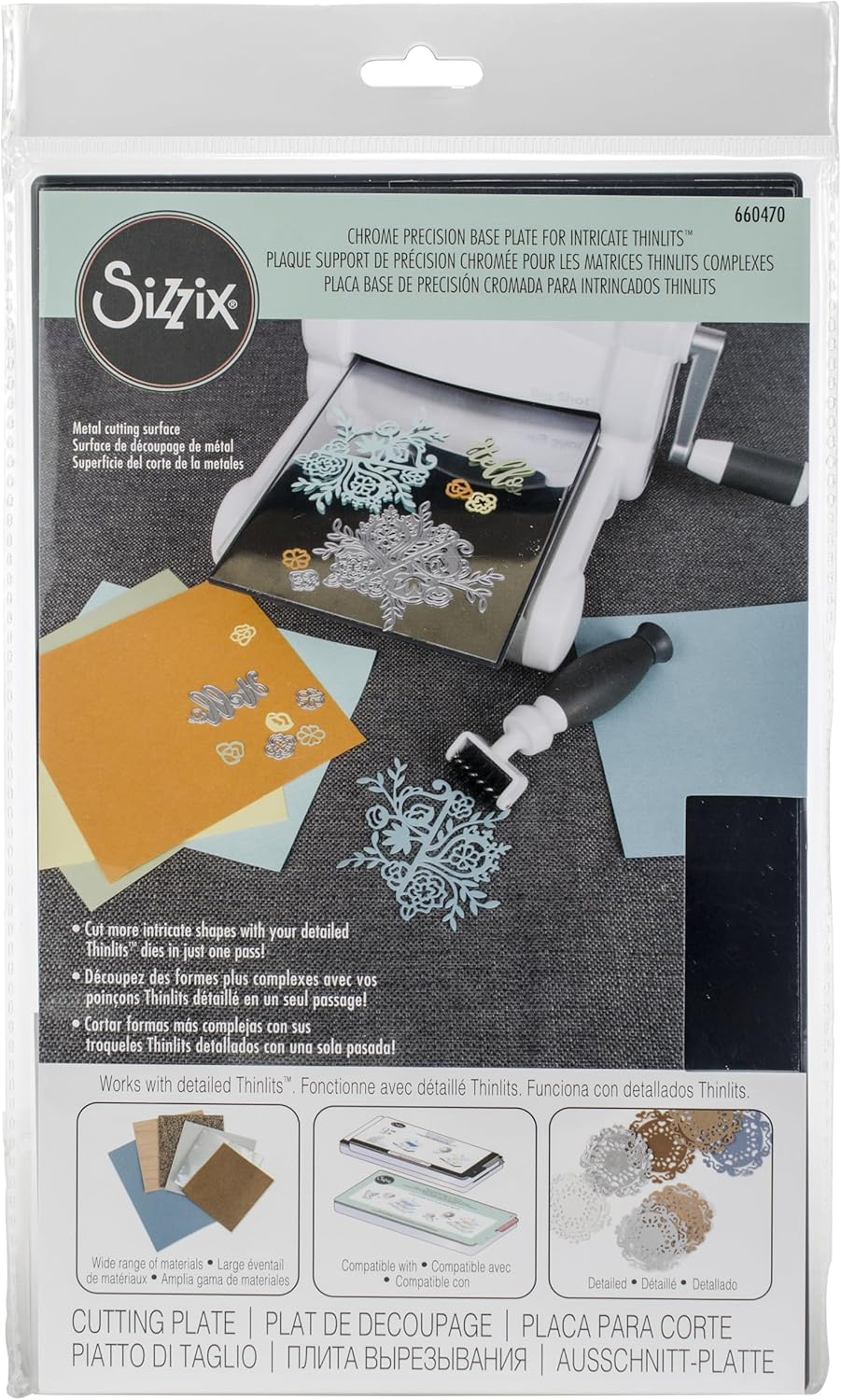 Sizzix Chrome 660470, One Size Precision Base Plate, Multicolor