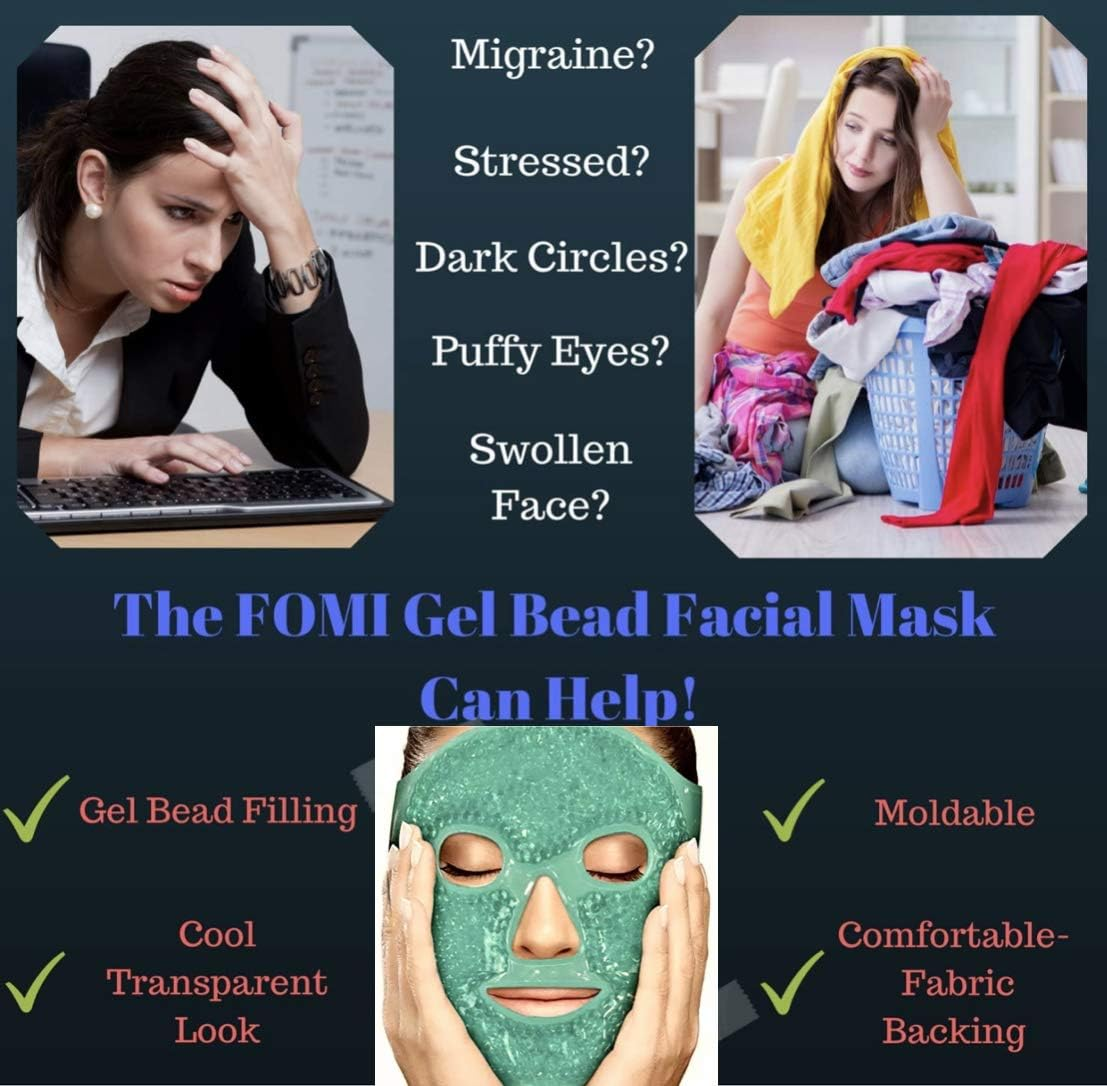 DOLSON Face Eye Mask Gel Hot Cold - Reduce Puffiness, Bags under Eyes, Puffy Dark Circles, Migraine - Therapeutic Heat and Ice Compress with Cover - for Sleep, Sinus Pressure, Headaches, Skin Care image number 3