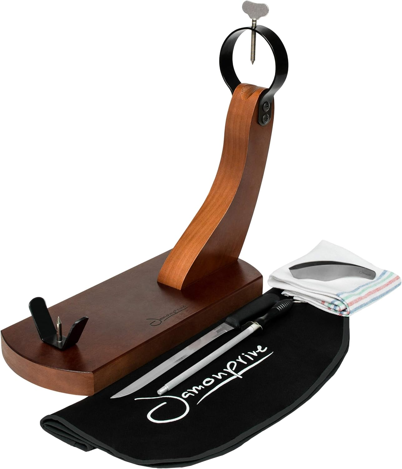 Ham Stand with Non-Slip Pads - Professional Jamonero Ham Holder Set for Spanish Serrano & Iberico Ham & Italian Prosciutto image number 1