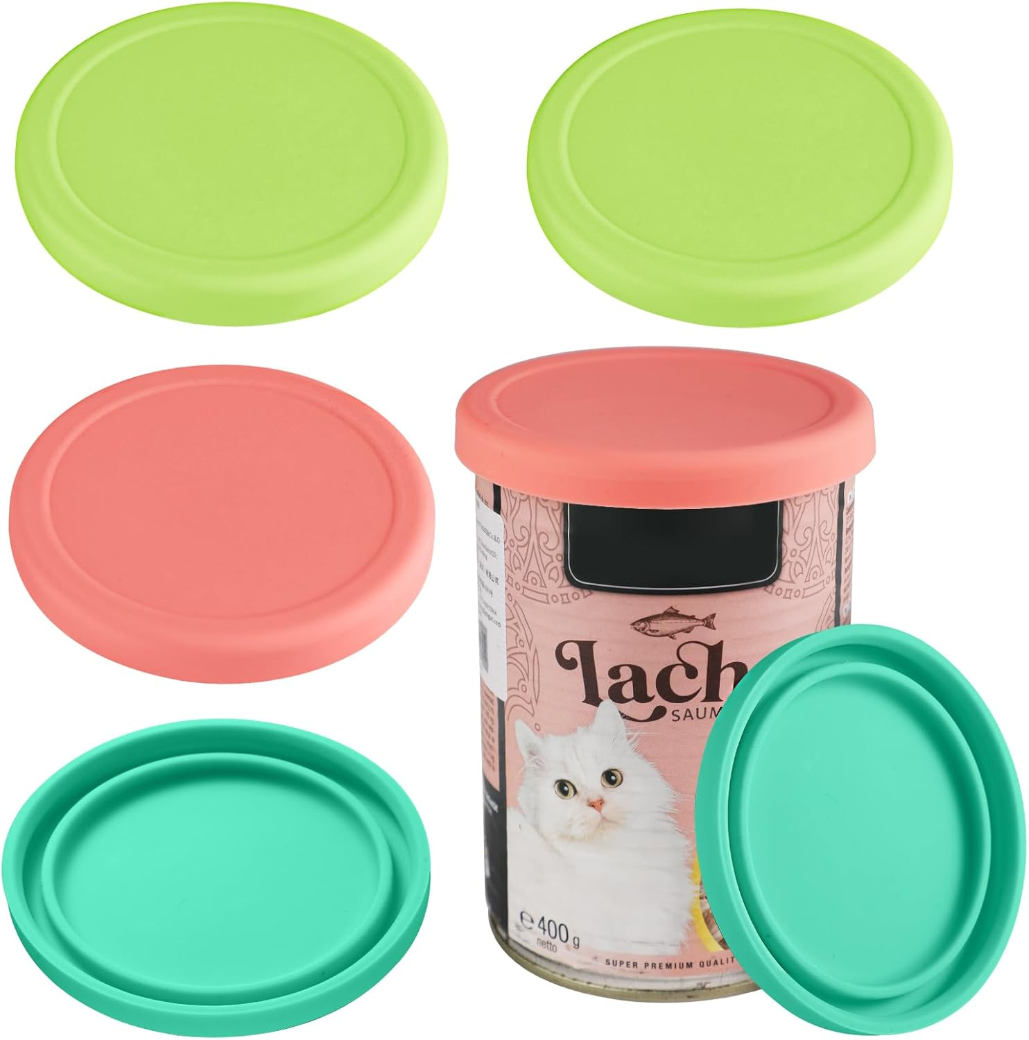Webake Can Lid Silicone Cat Food Lid Pet Food Can Lid Silicone Lid for Cans image number 2