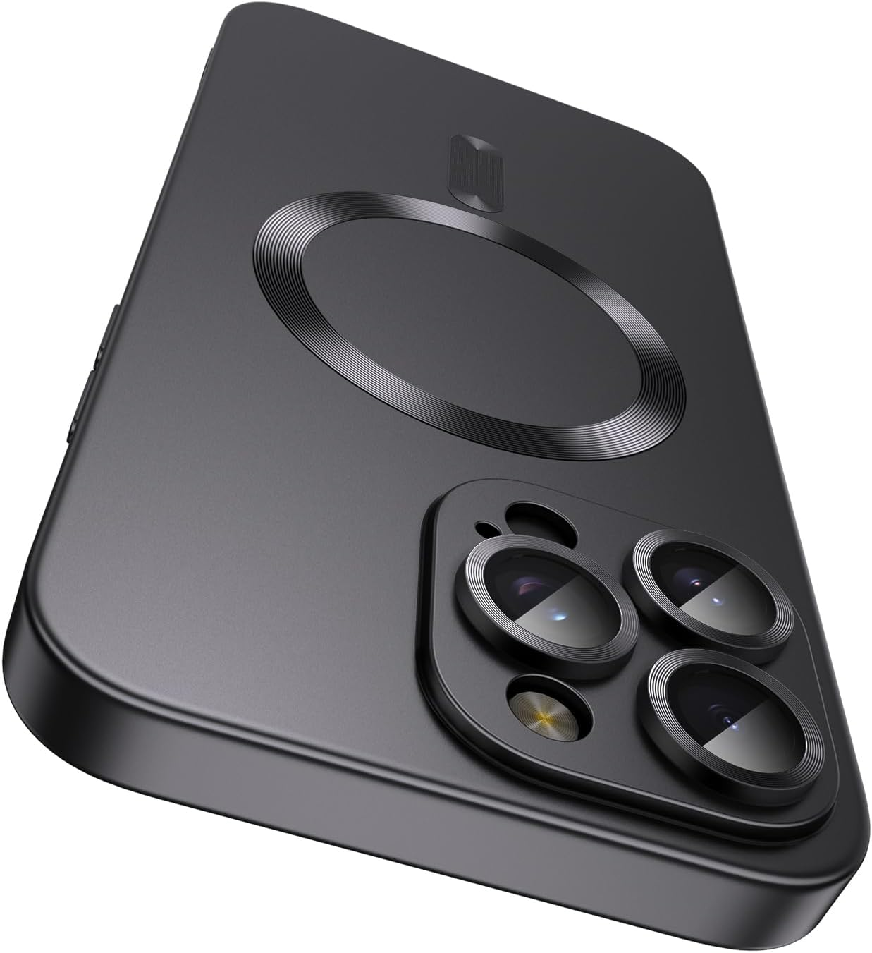 LEKEVO Magnetic for Iphone 16 Pro Max Case [Compatible with Magsafe][Built-In Camera Lens Protector] Slim Soft Silicone Bumper Shockproof Metallic Luster Phone Case (Burgundy)