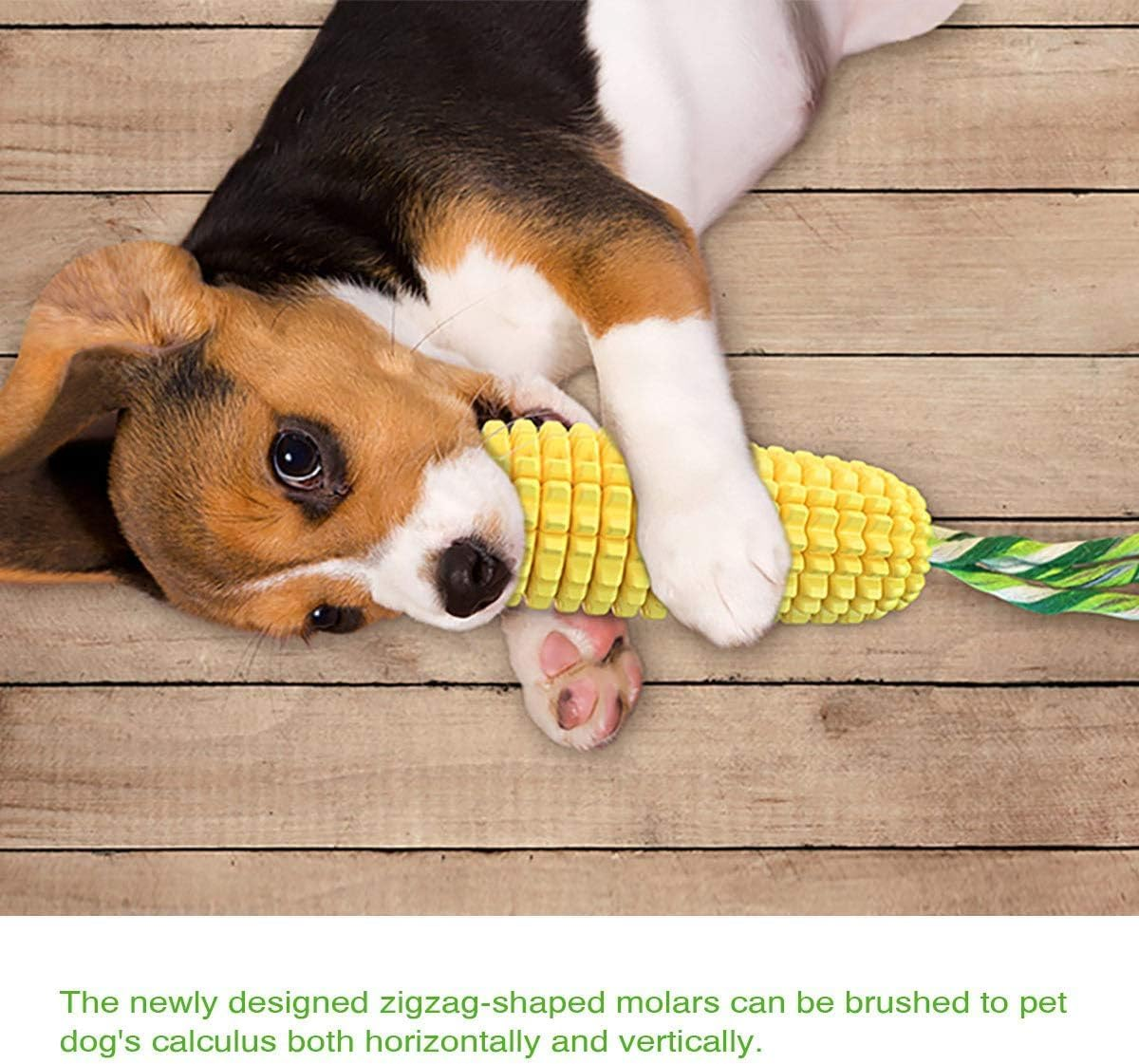 Dog Chew Toys for Aggressive Chewers, Indestructible Tough Durable Squeaky Interactive Dog Toys, Puppy Teeth Chew Corn Stick Toy for Small Meduium Large Breed image number 1