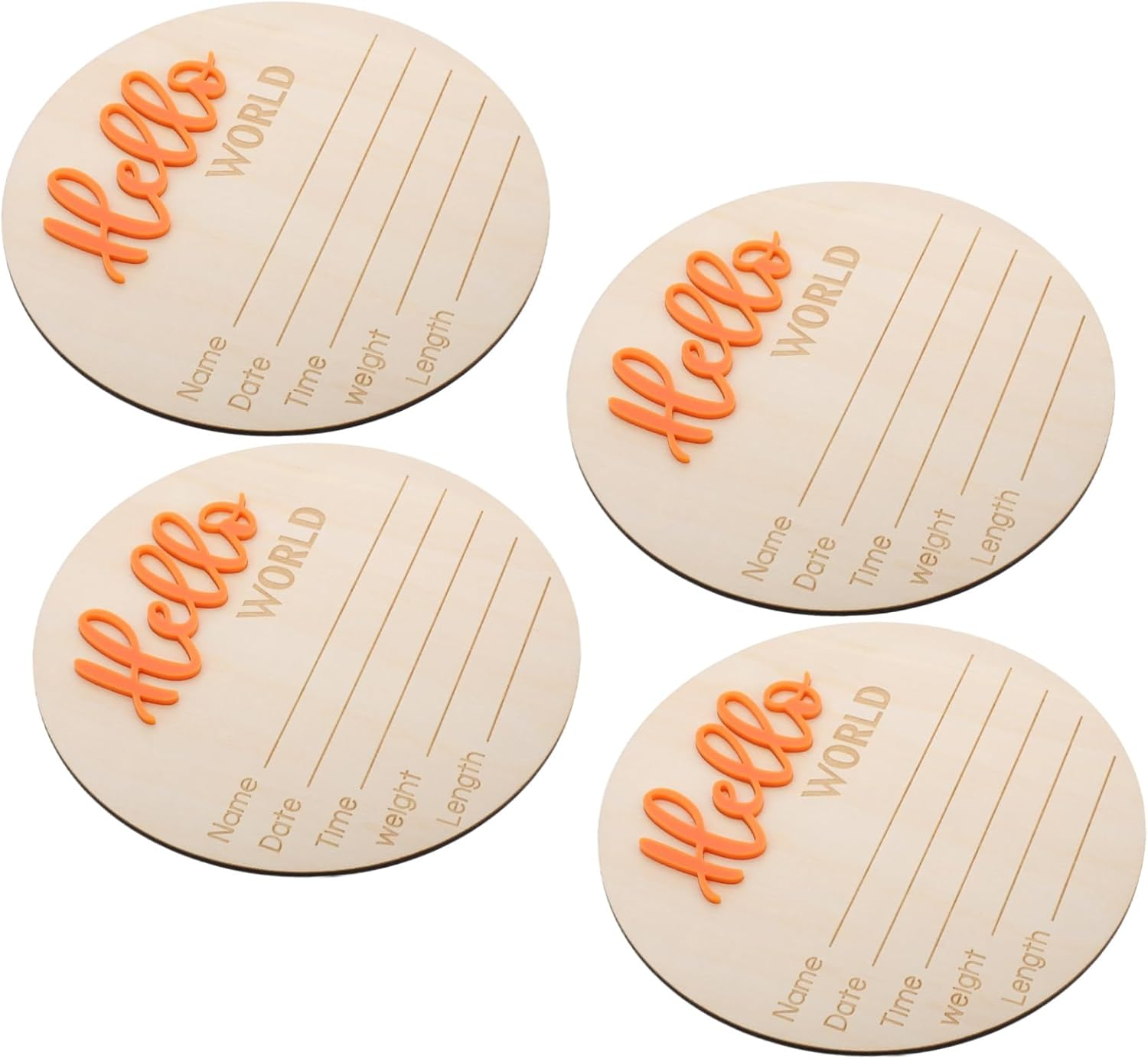 Toyvian Wooden Birth Announcement Sign Name Date Weight Height Elegant Decor for Nursery