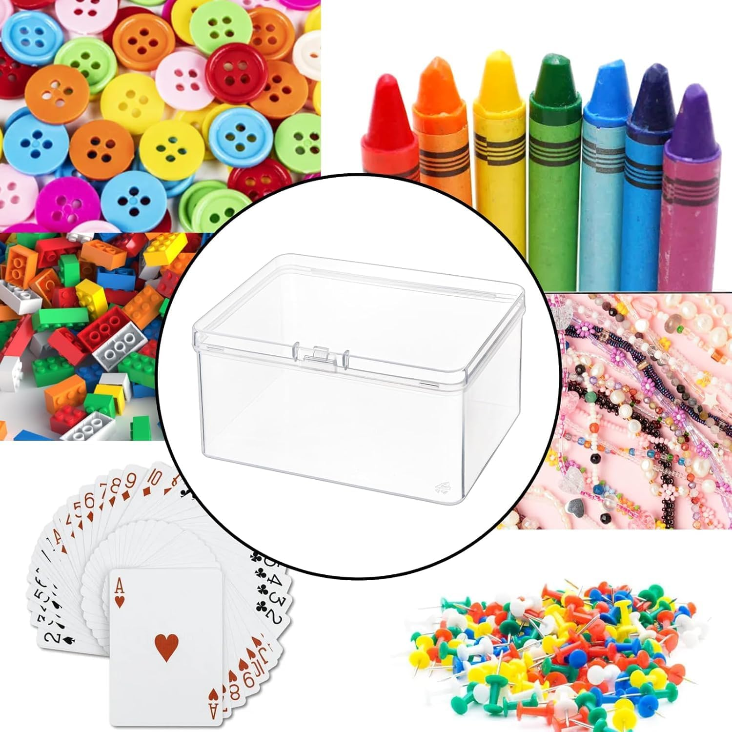 Transparent Plastic Playing Card Cases,Durable Clear Storage Boxes for Poker, Business Cards, and Organizing,Perfect for Card Enthusiasts(10Pcs) image number 5