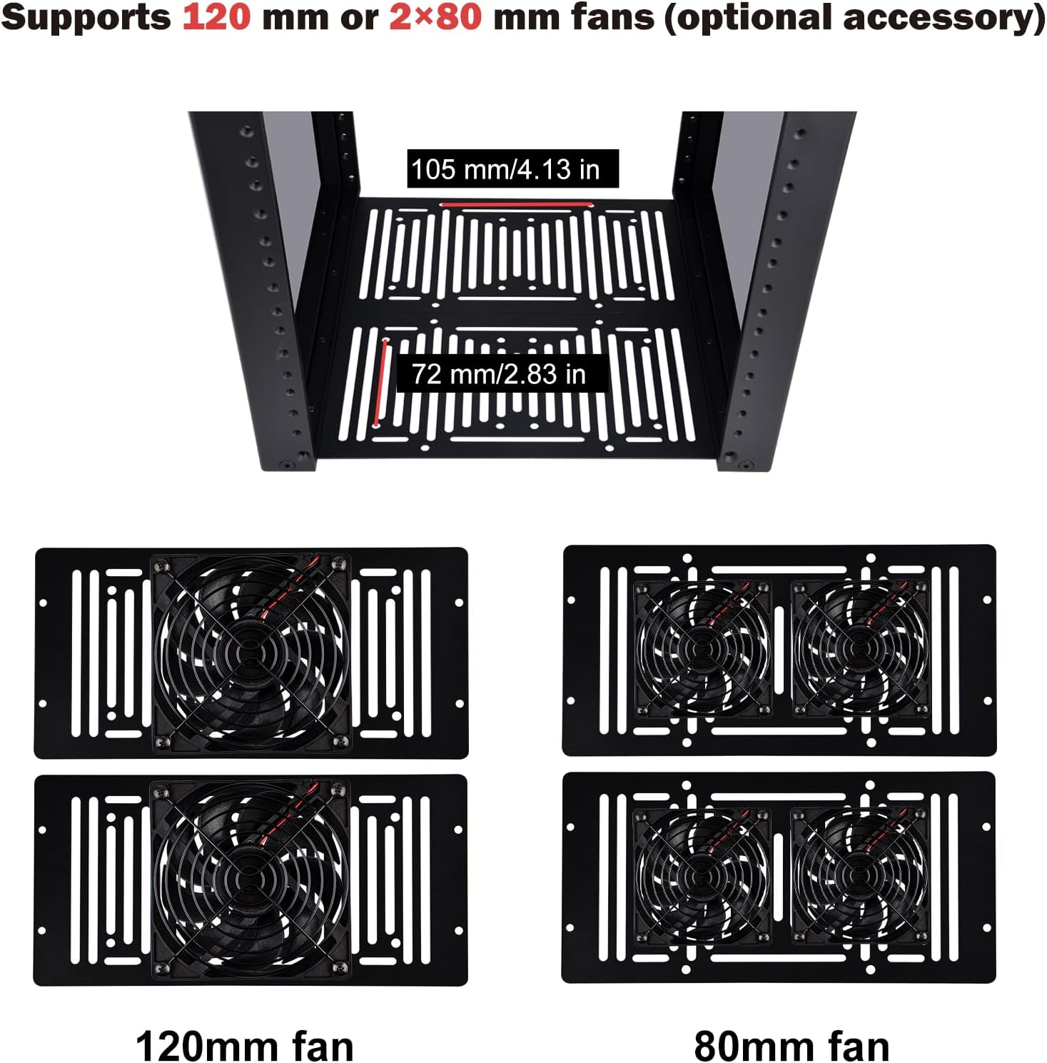 Geeekpi 8U Server Rack Cabinet, Deskpi Rackmate T1 Plus,10 Inch Network Rack for Servers, Network, A/V Equipment, 10.23Inch/260Mm Depth (Black) image number 6