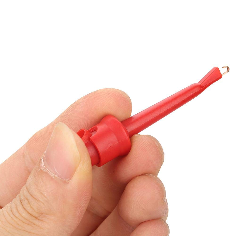 Hook Clip, 10Pcs P5002 Hook Lead Multimeter Test Hook Lead Lead Grabbers for Digital Multimeter SMT/SMD IC D20 Cable Welding(Black&Red) image number 4