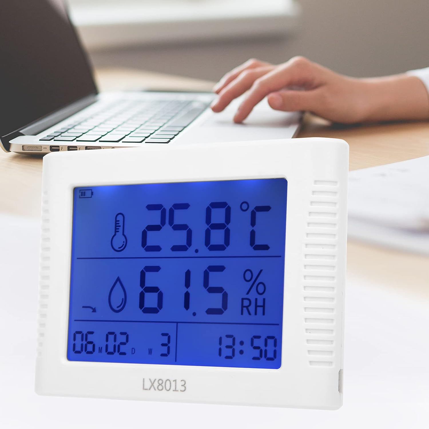 Fafeicy Thermometer Hygrometer ABS Alloy Temperature Humidity Meter Electronic Humidity Monitor for Laboratory Industry image number 1