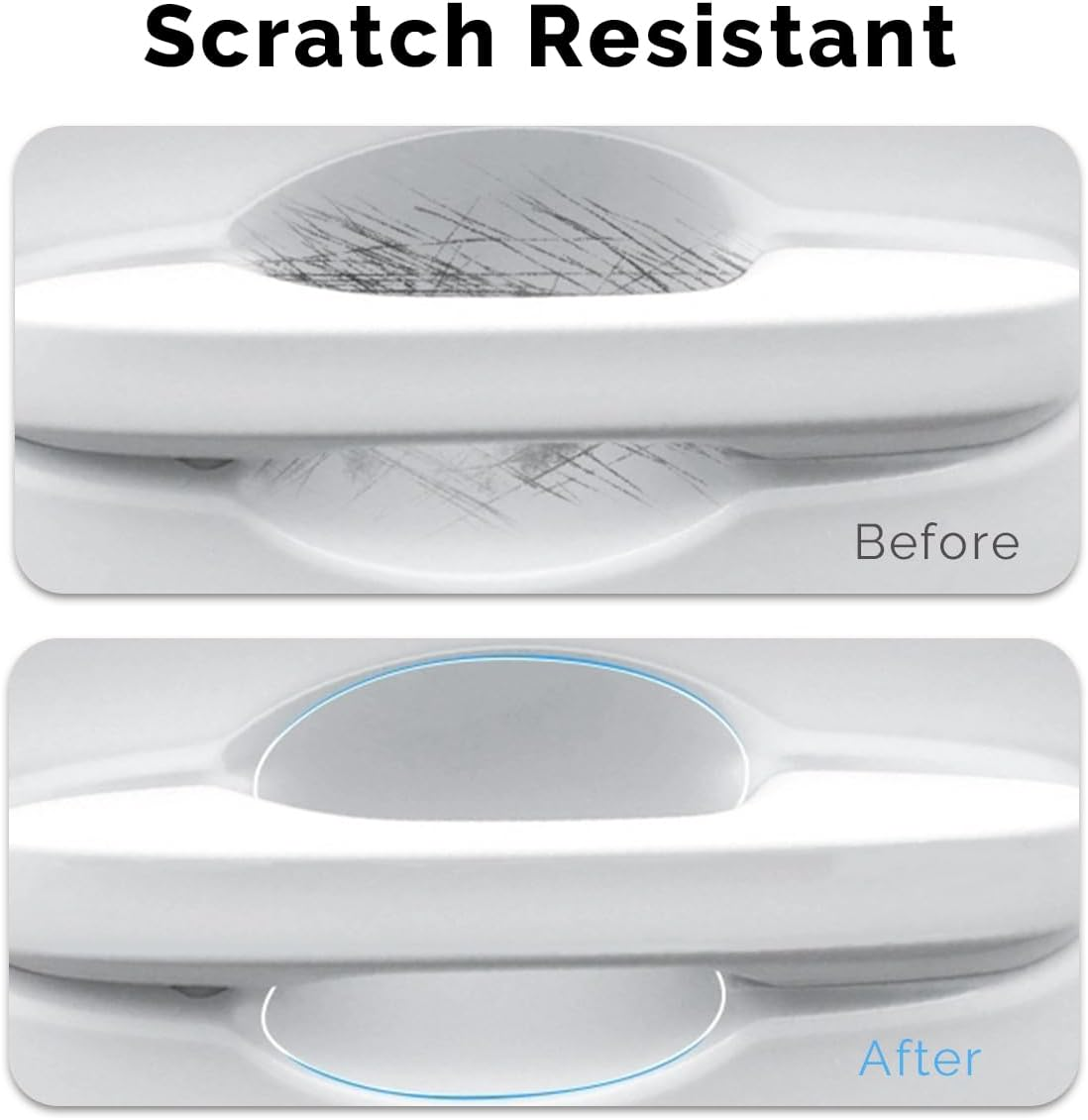 GRTHTATI 10Pcs Clear Car Door Handle Scratch Potector TPU Car Door Sticker Universal Protective Films for Vehicles (Clear) - Clear image number 2