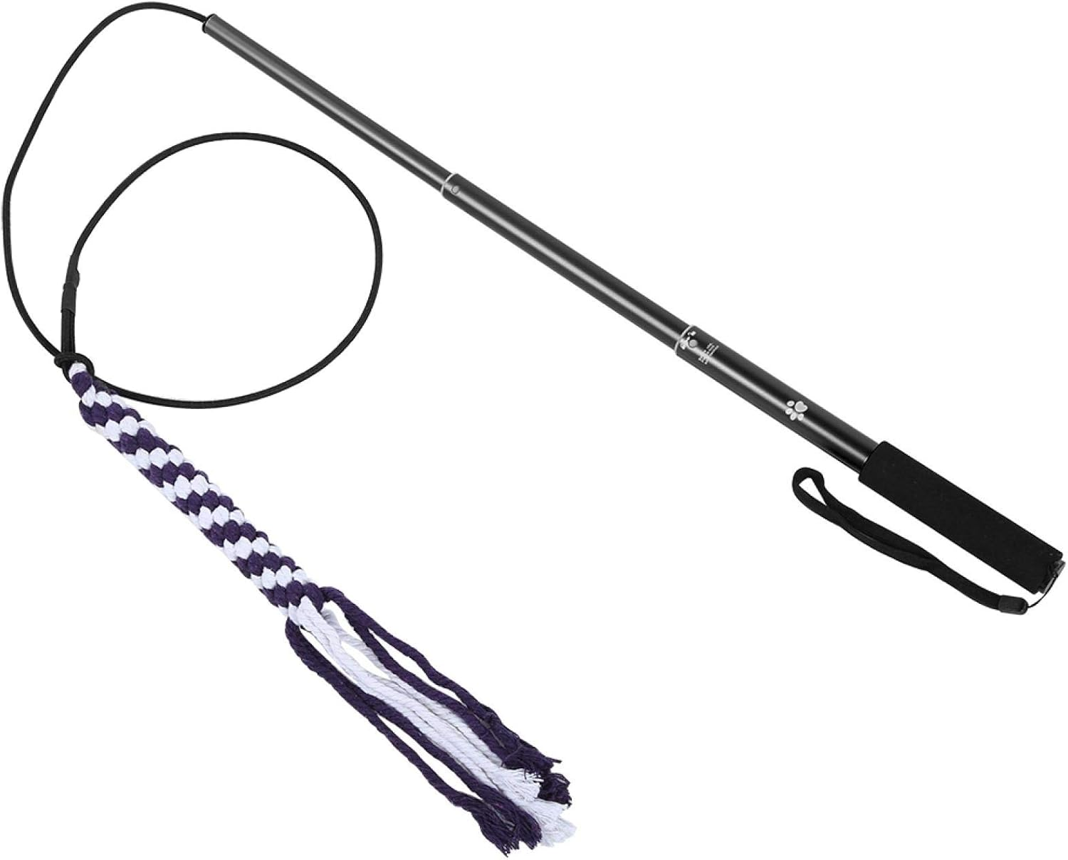 EVTSCAN Pets Dog Cat Toys, Retractable Stick Cat Teaser, Training Play Wand Pet Get More Exercise Outdoor Playing Chasing Chewing(L-黑色) image number 6