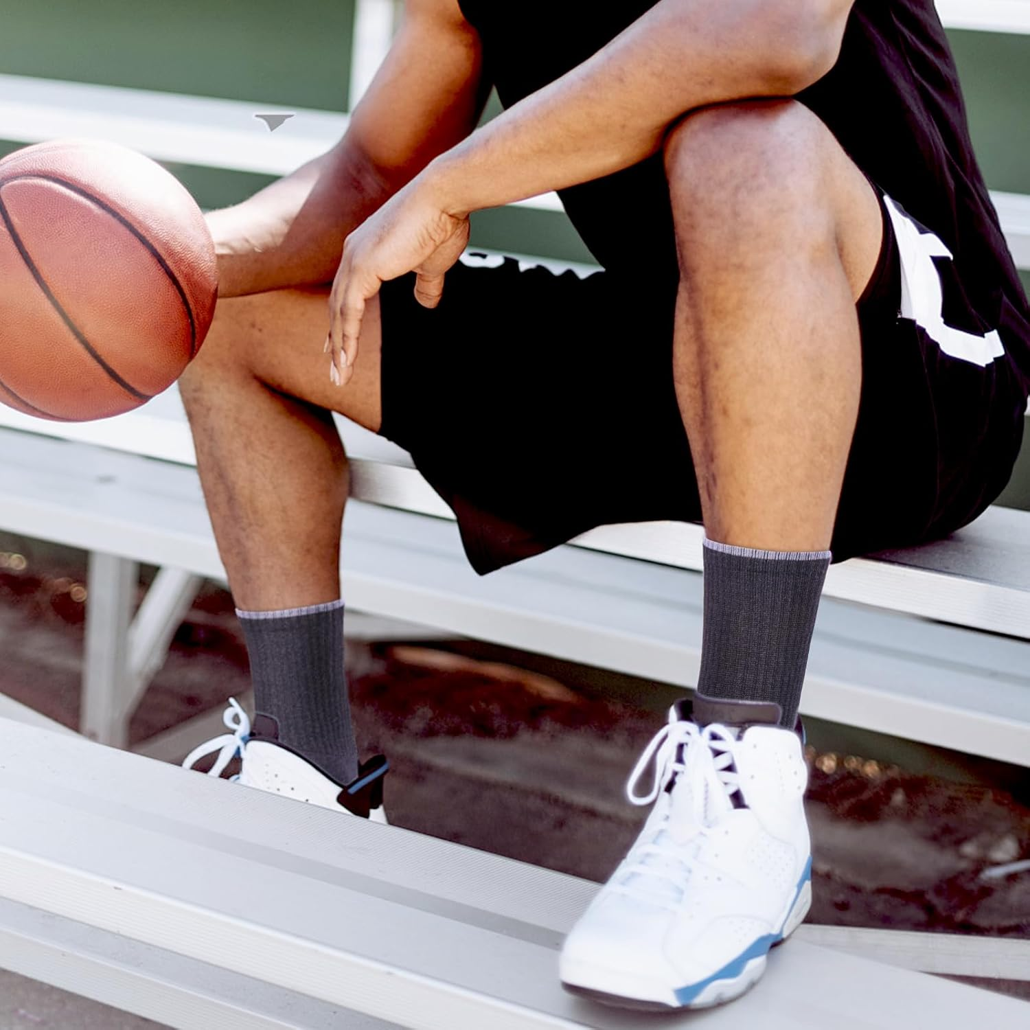 YUEDGE Men'S Cushioned Everyday Work Casual Athletic Crew Socks for Men Mosture Wicking Mens Socks, 5 Pairs image number 1