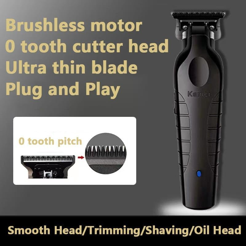 Kemei 2299 Barber Cordless Hair Trimmer 0Mm Zero Gapped Carving Clipper Detailer Professional Electric Finish Cutting Machine image number 3