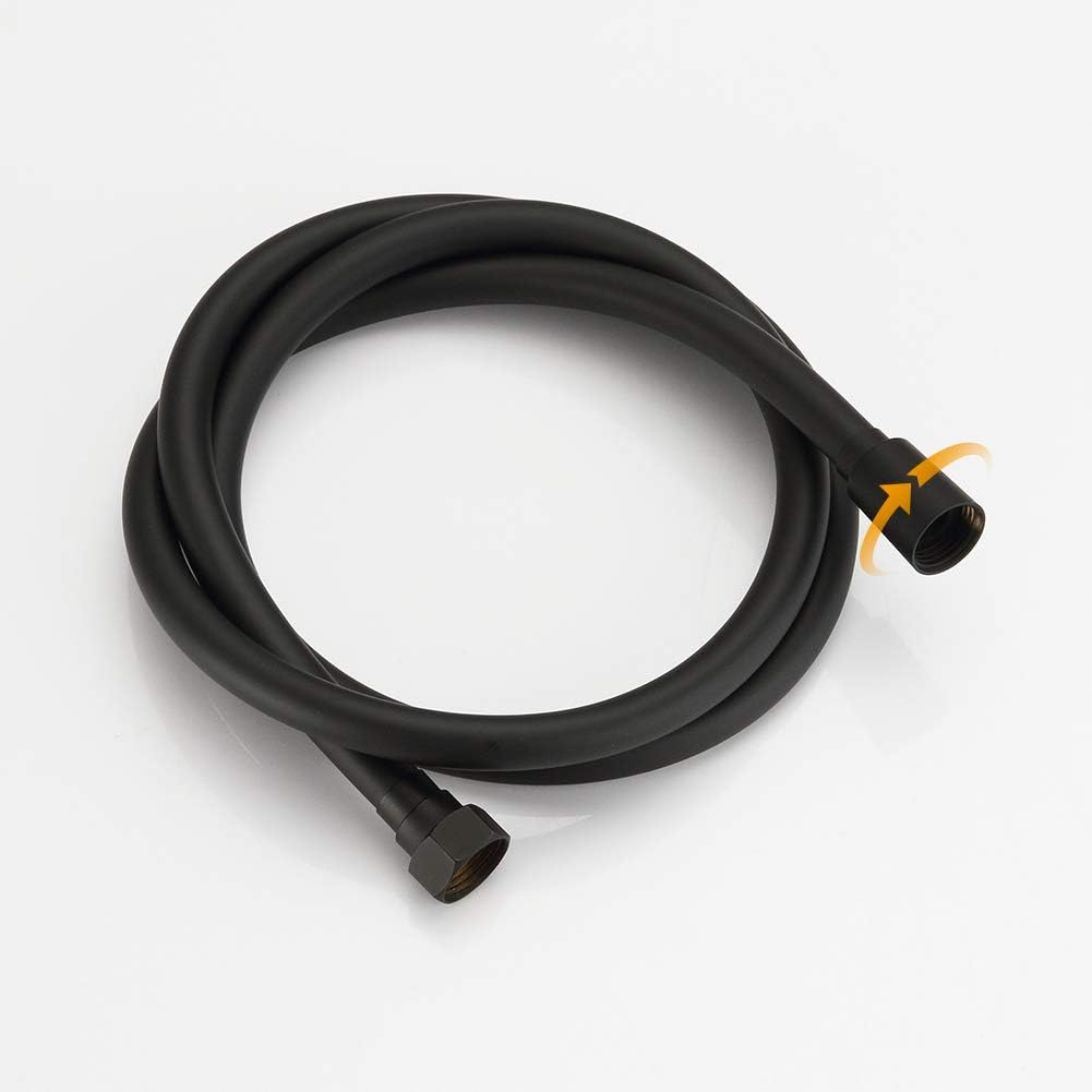 GRIFEMA G852B-18 PVC Smooth Black Universal Shower Hose 1.8M, Replacement Shower Pipe with Brass Connections, Flexible Anti-Twist image number 6