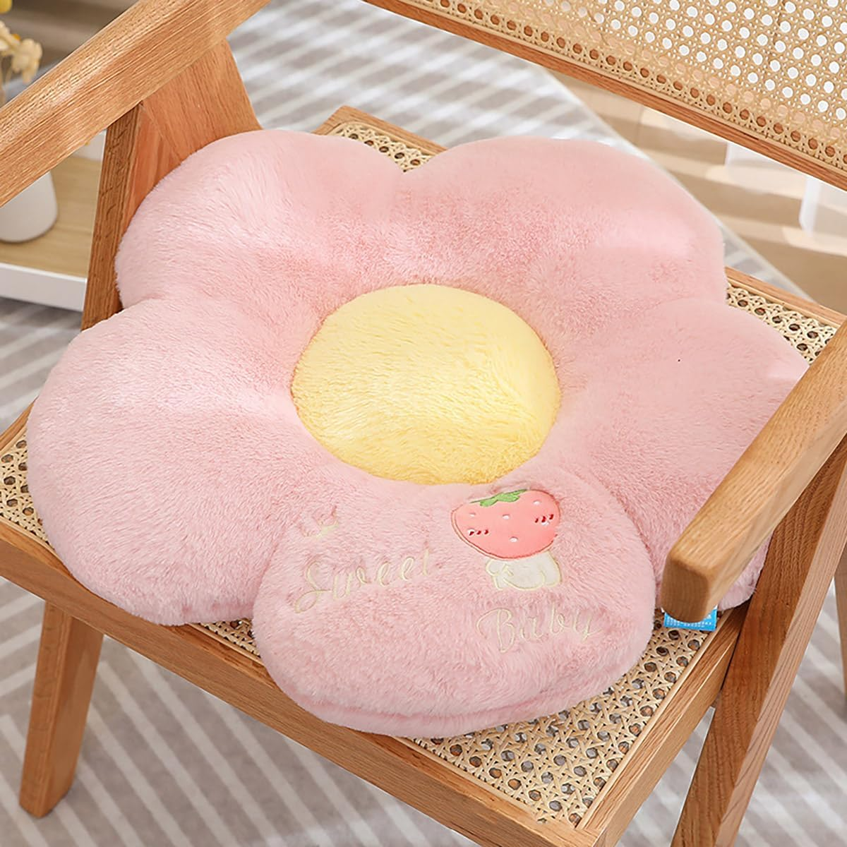 AIMALL Sunflower Flower Cushion for Classroom, Office Chair - Comfortable, Cute Summer Lazy Seat Cushion, 19.7 Inch Diameter image number 6